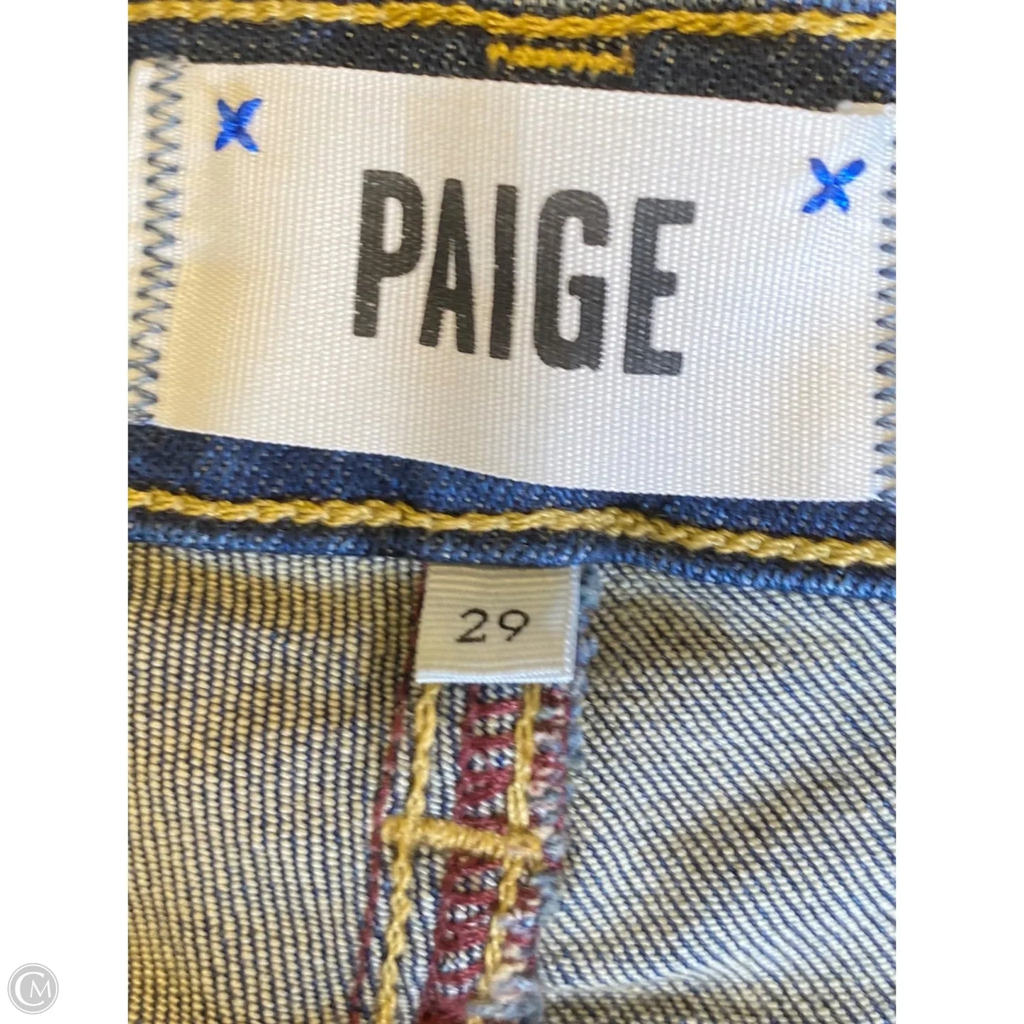 Jeans Boot Cut By Paige In Blue Denim, Size: 8
