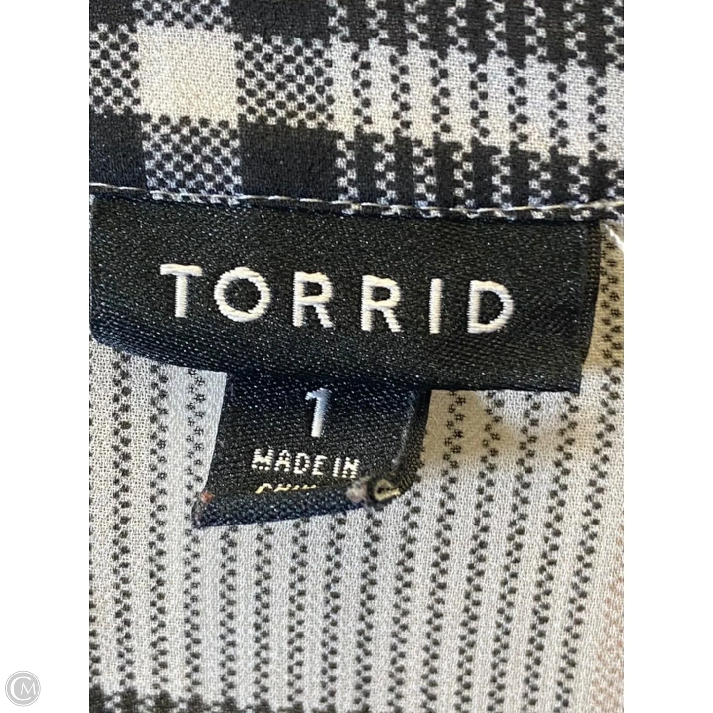 Top 3/4 Sleeve By Torrid In Plaid Pattern, Size: 1x