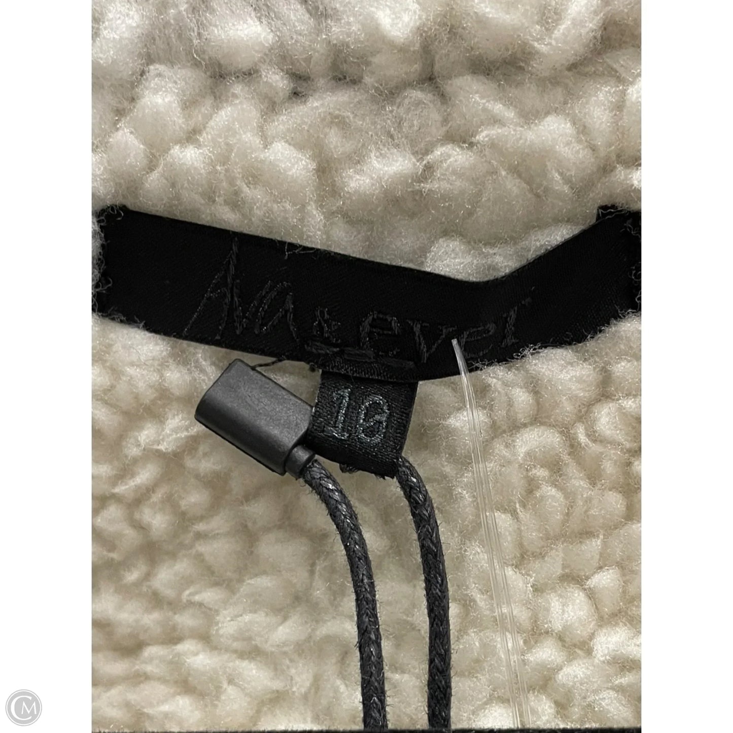 Jacket Faux Fur & Sherpa By Clothes Mentor In Black & Cream, Size: M