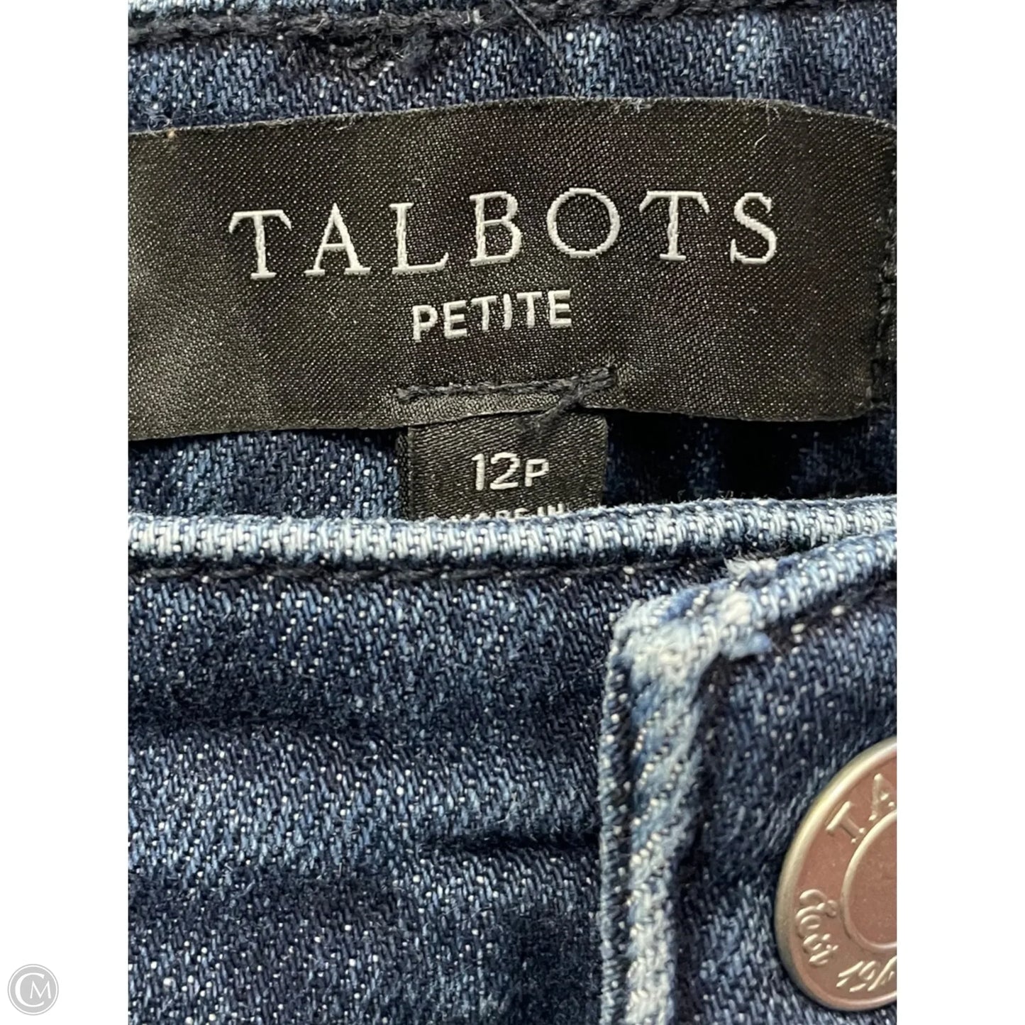 Skirt Midi By Talbots In Blue Denim, Size: 12p