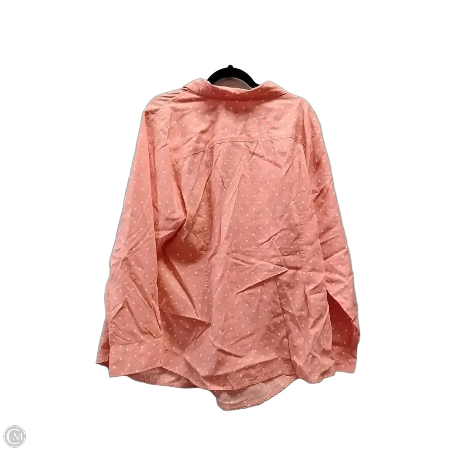 Blouse Long Sleeve By Liz Claiborne In Polkadot Pattern, Size: 3x