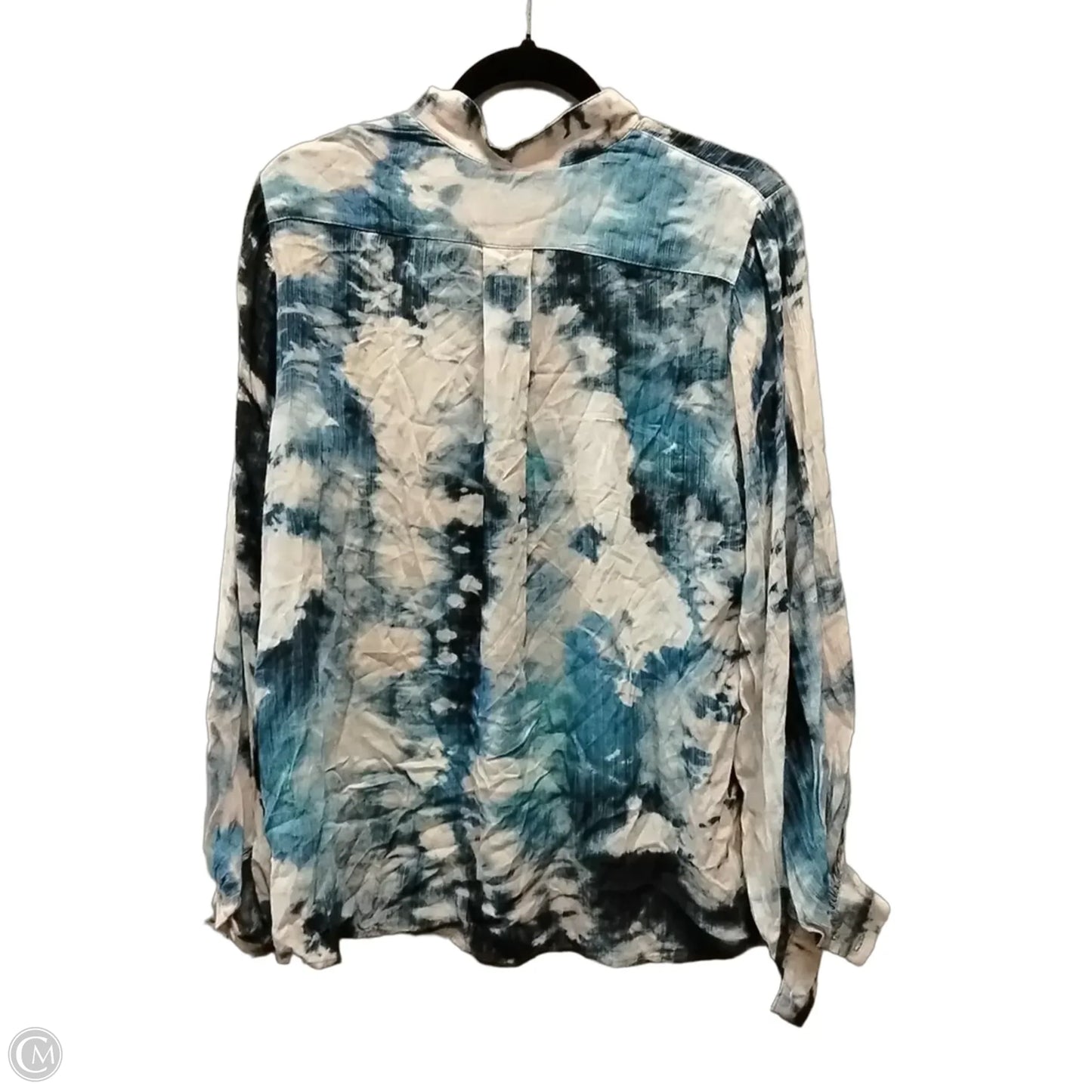 Blouse Long Sleeve By Fifteen Twenty In Tie Dye Print, Size: S