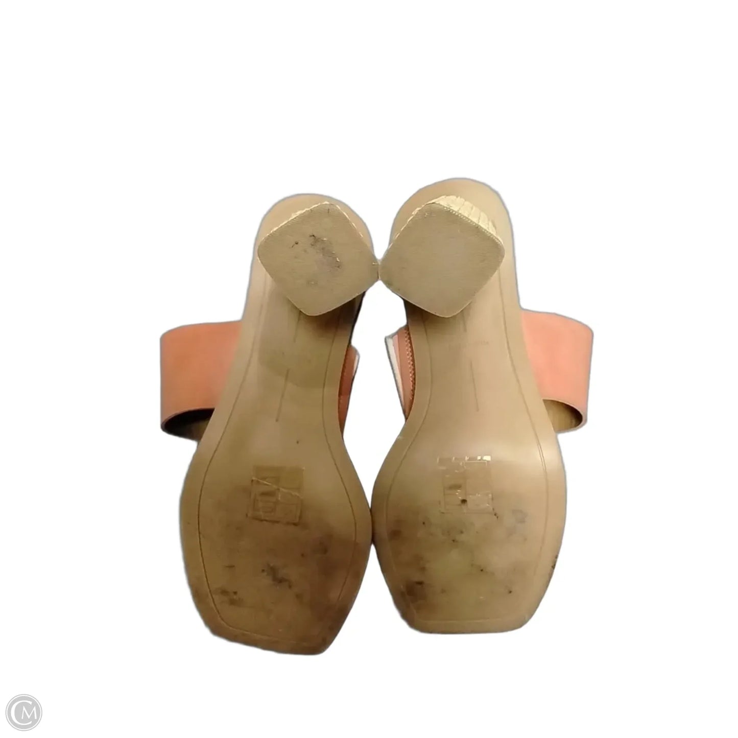 Sandals Heels Block By Dolce Vita In Orange, Size: 7.5