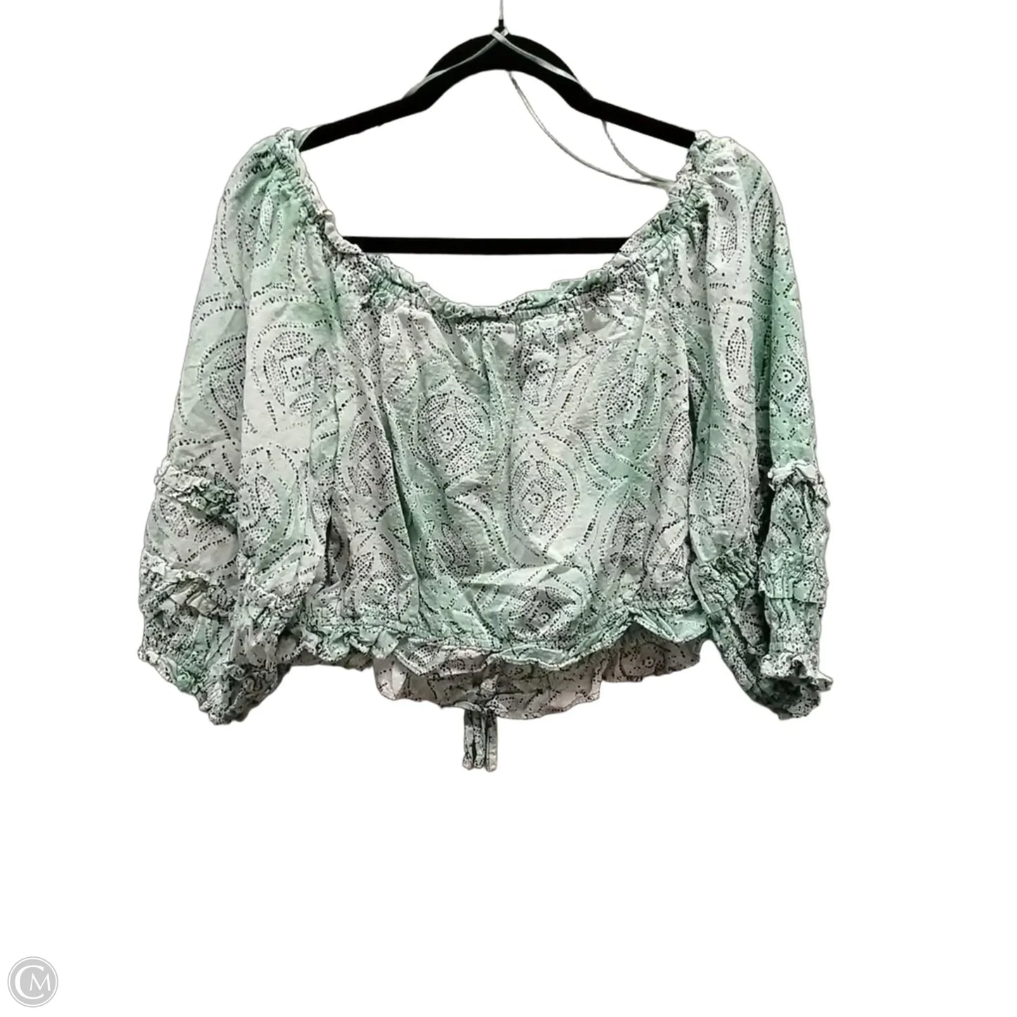 Blouse Long Sleeve By Lc Lauren Conrad In Green, Size: Xl