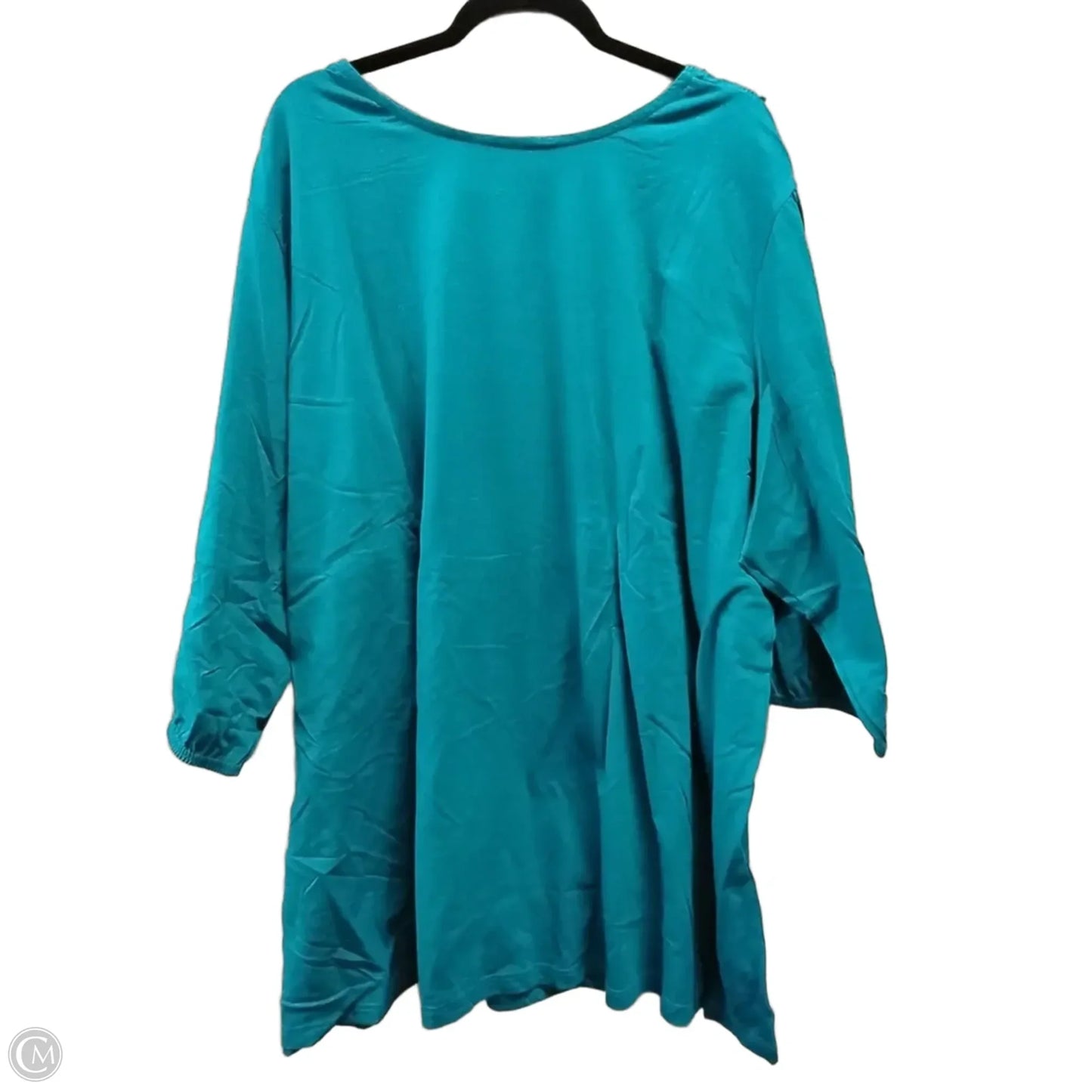 Top Long Sleeve By Roamans In Teal, Size: 5