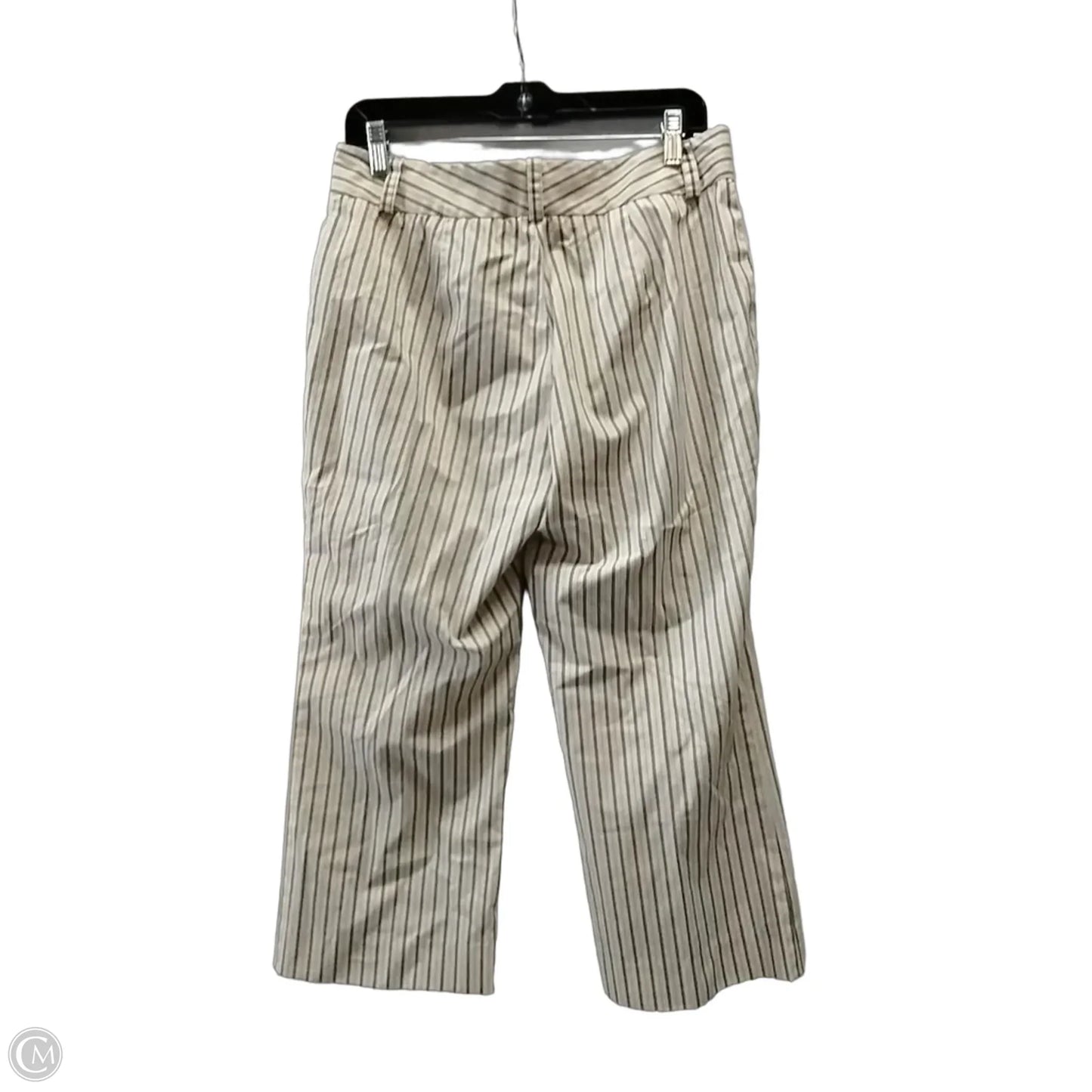 Pants Cropped By Context In Striped Pattern, Size: 10
