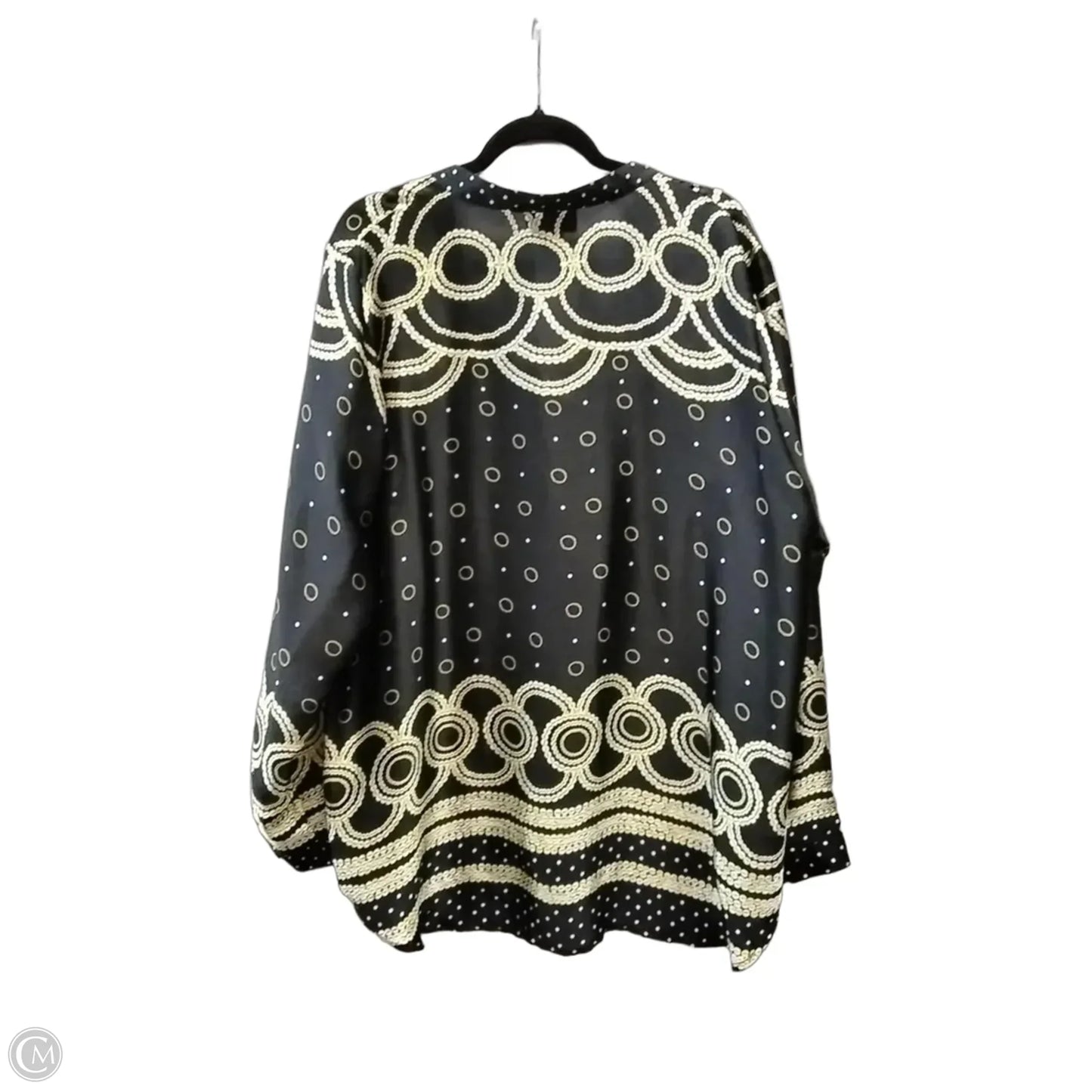 Blouse Long Sleeve By Investments In Geometric Pattern, Size: 3x