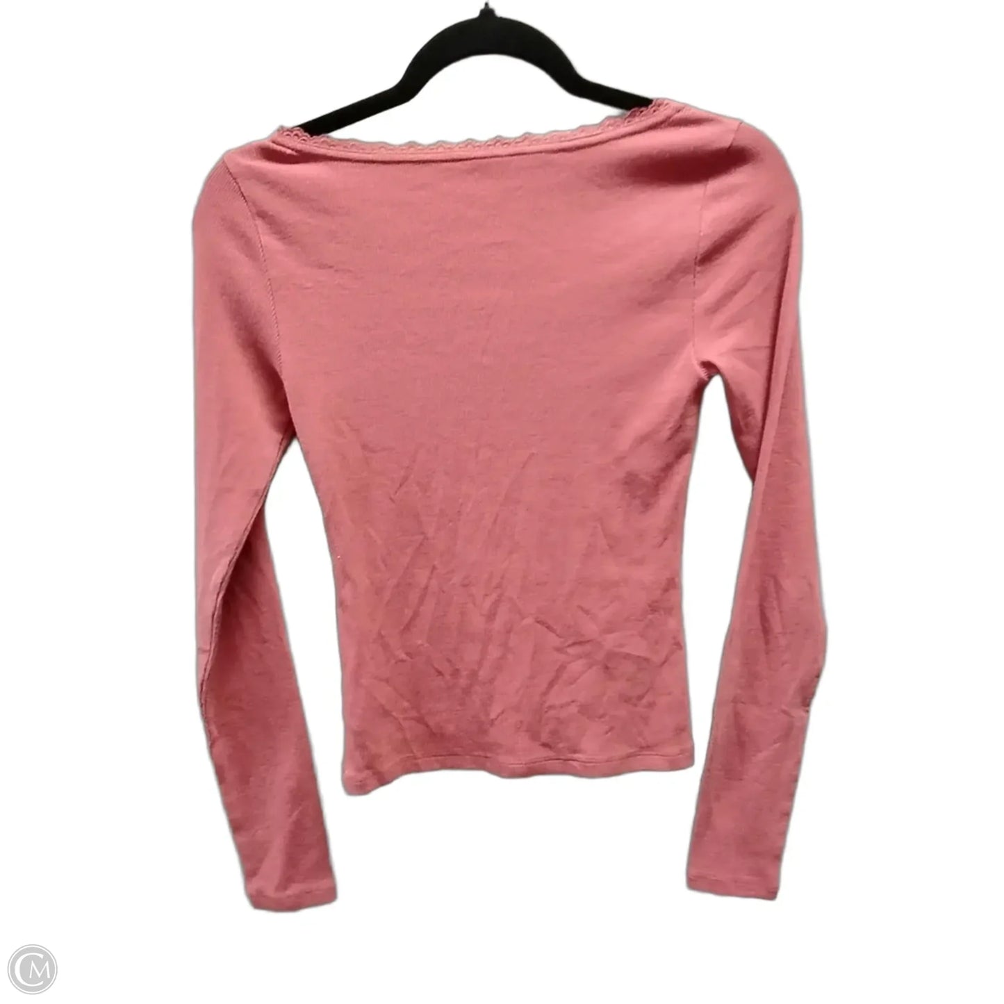Top Long Sleeve By American Eagle In Pink, Size: S