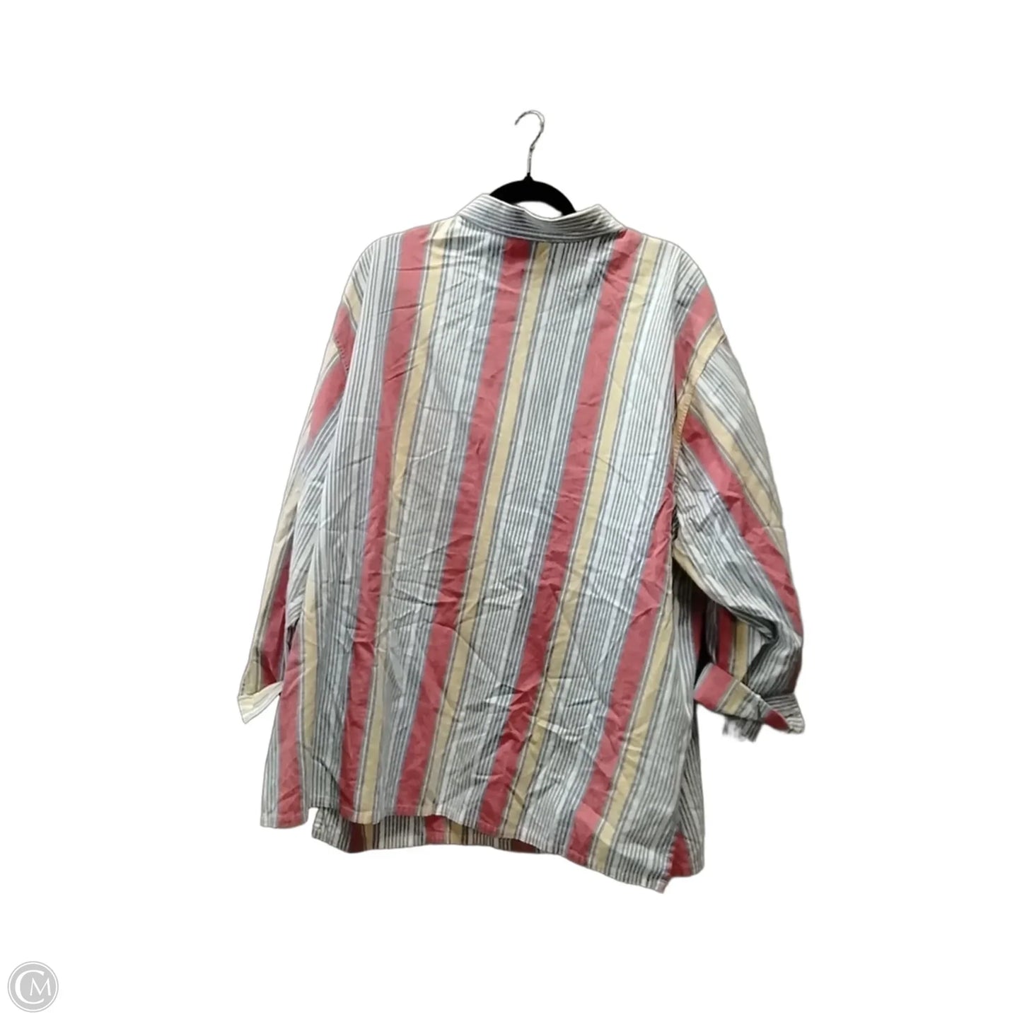 Blouse Long Sleeve By Cst Sport In Striped Pattern, Size: 3x