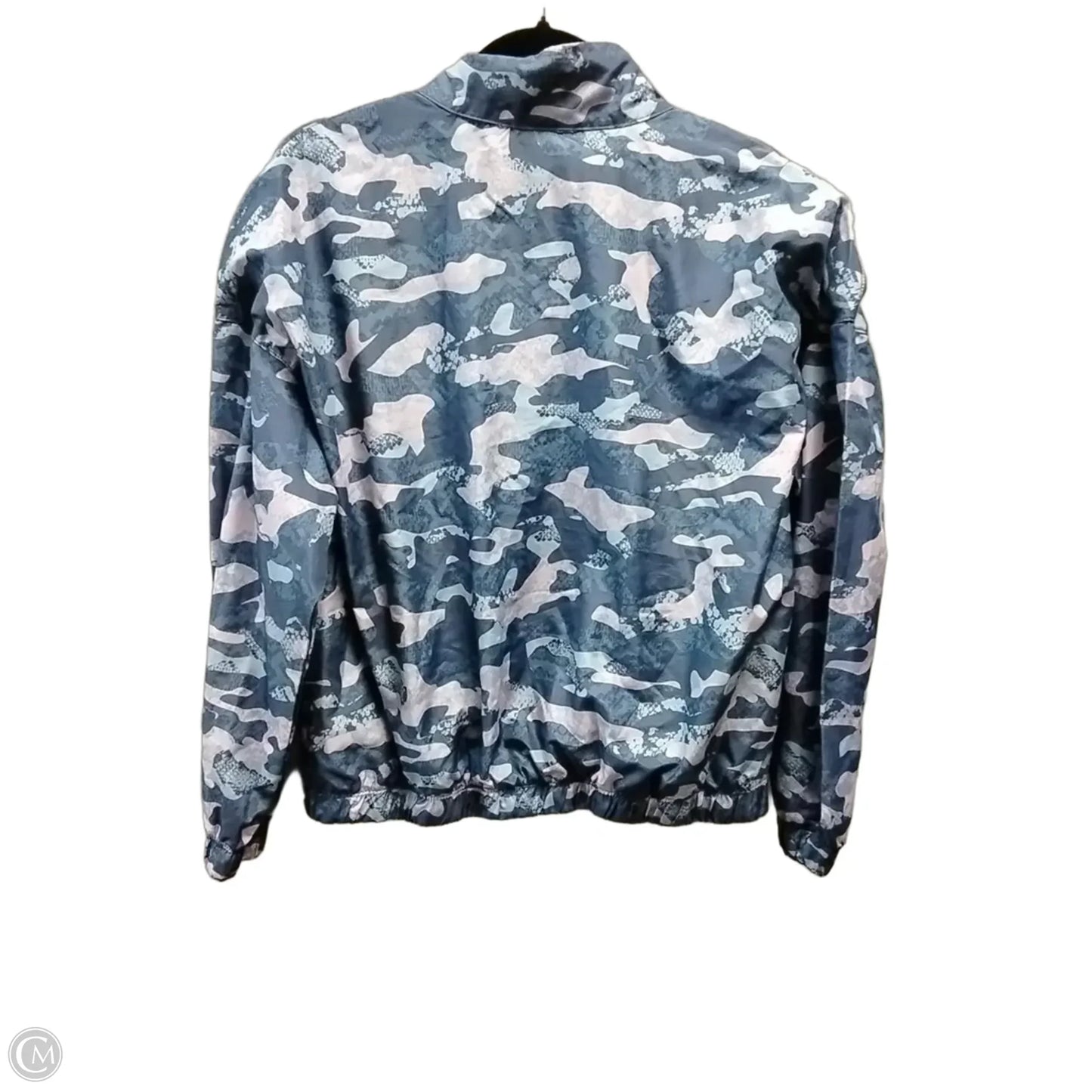 Athletic Jacket By Reebok In Camouflage Print, Size: L