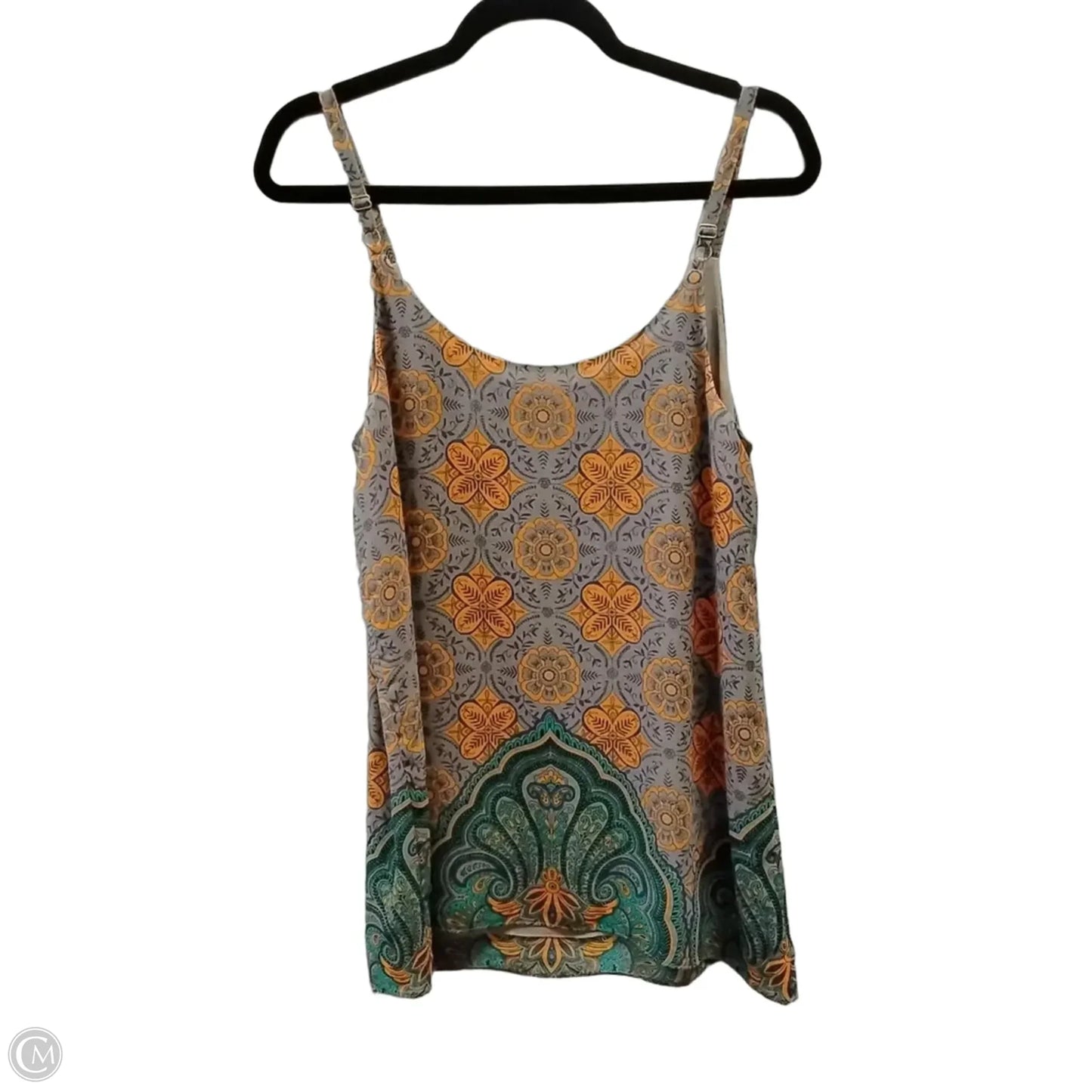 Top Sleeveless By Cabi In Geometric Pattern, Size: S