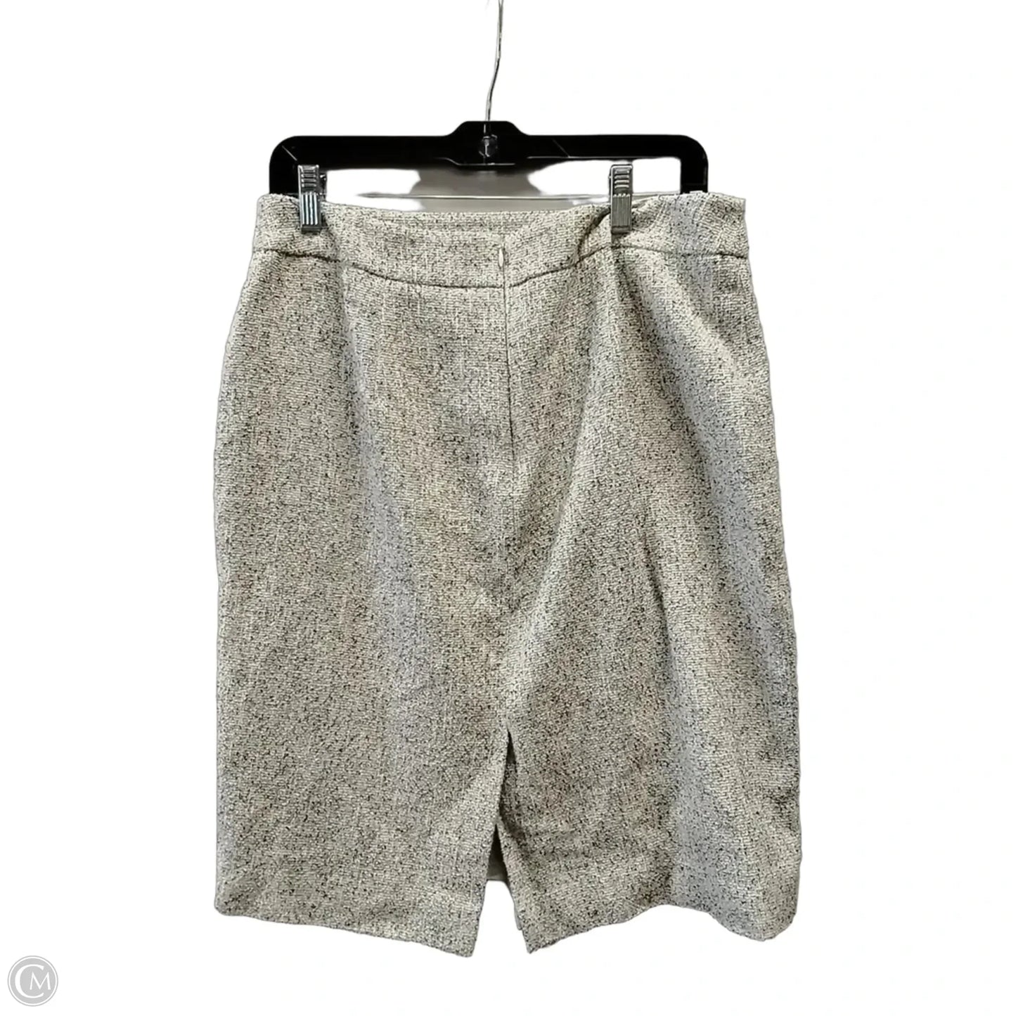 Skirt Mini & Short By Ann Taylor In Grey & White, Size: 10