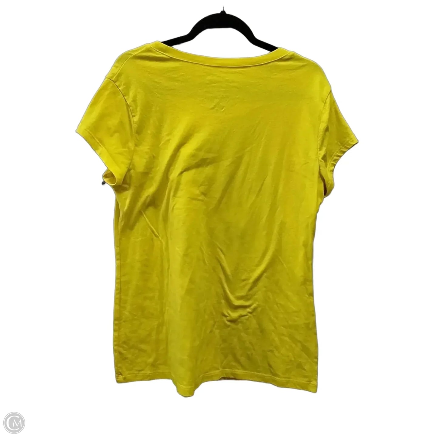 Top Short Sleeve By Wound Up In Yellow, Size: Xxl