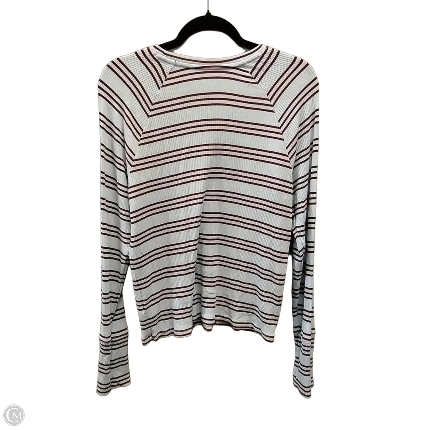 Top Long Sleeve By Offline In Striped Pattern, Size: Xl