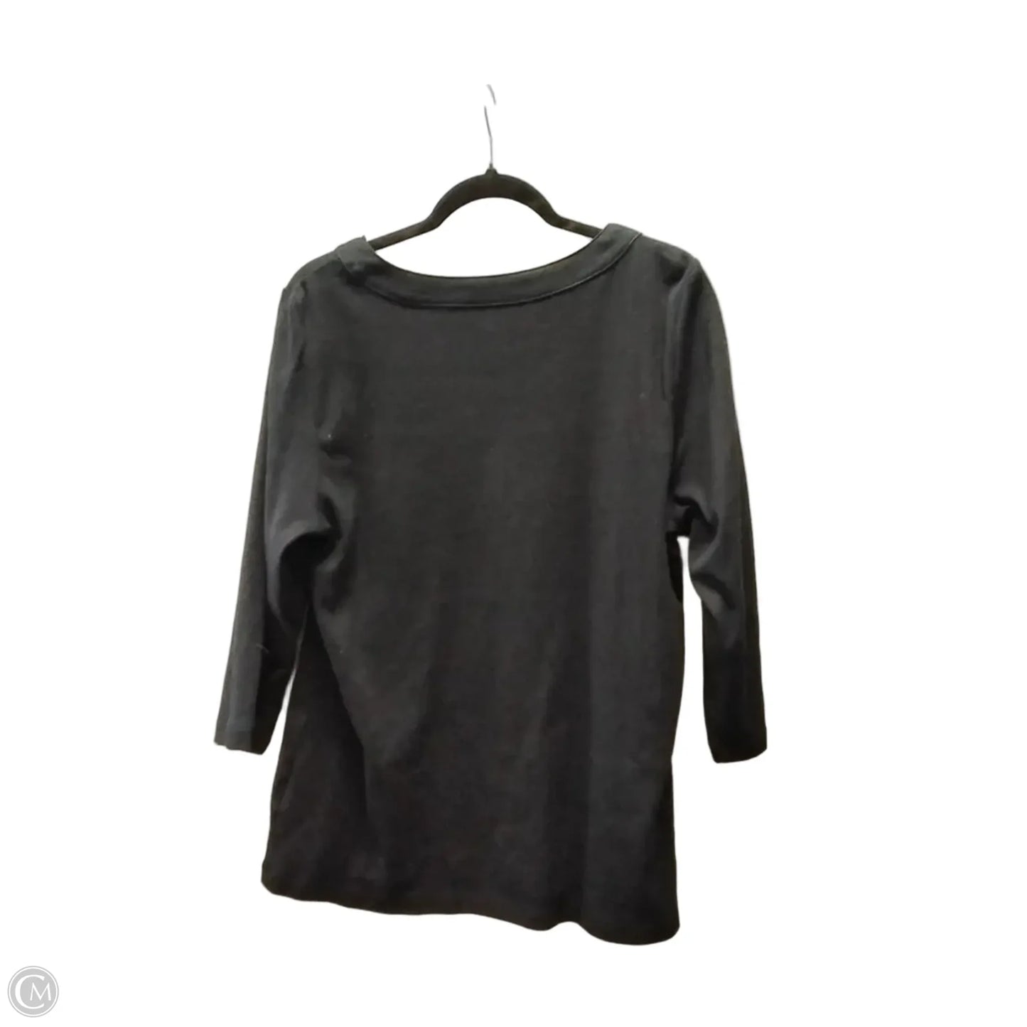 Top Long Sleeve By Karen Scott In Black, Size: Xl