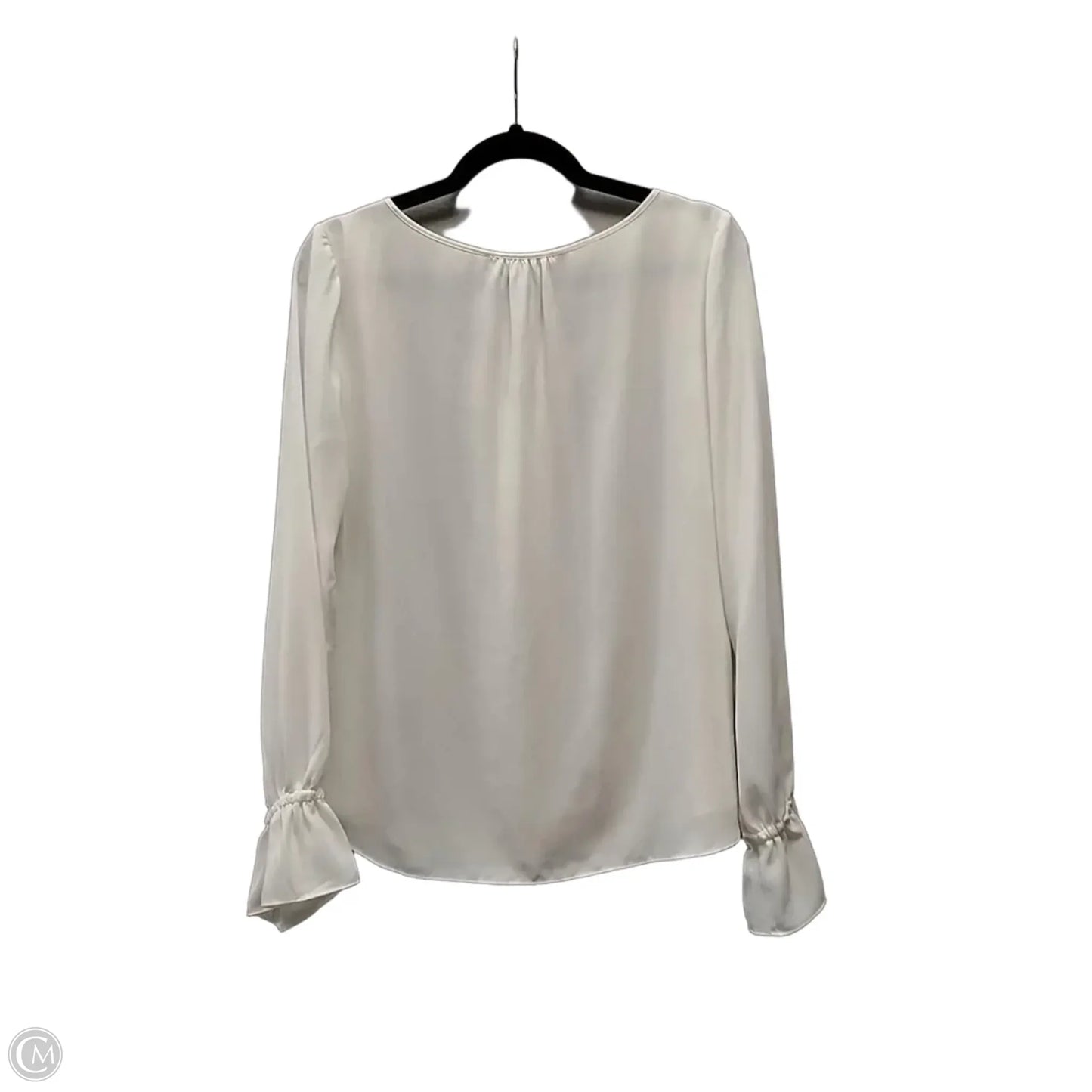 Blouse Long Sleeve By White House Black Market In Cream, Size: S