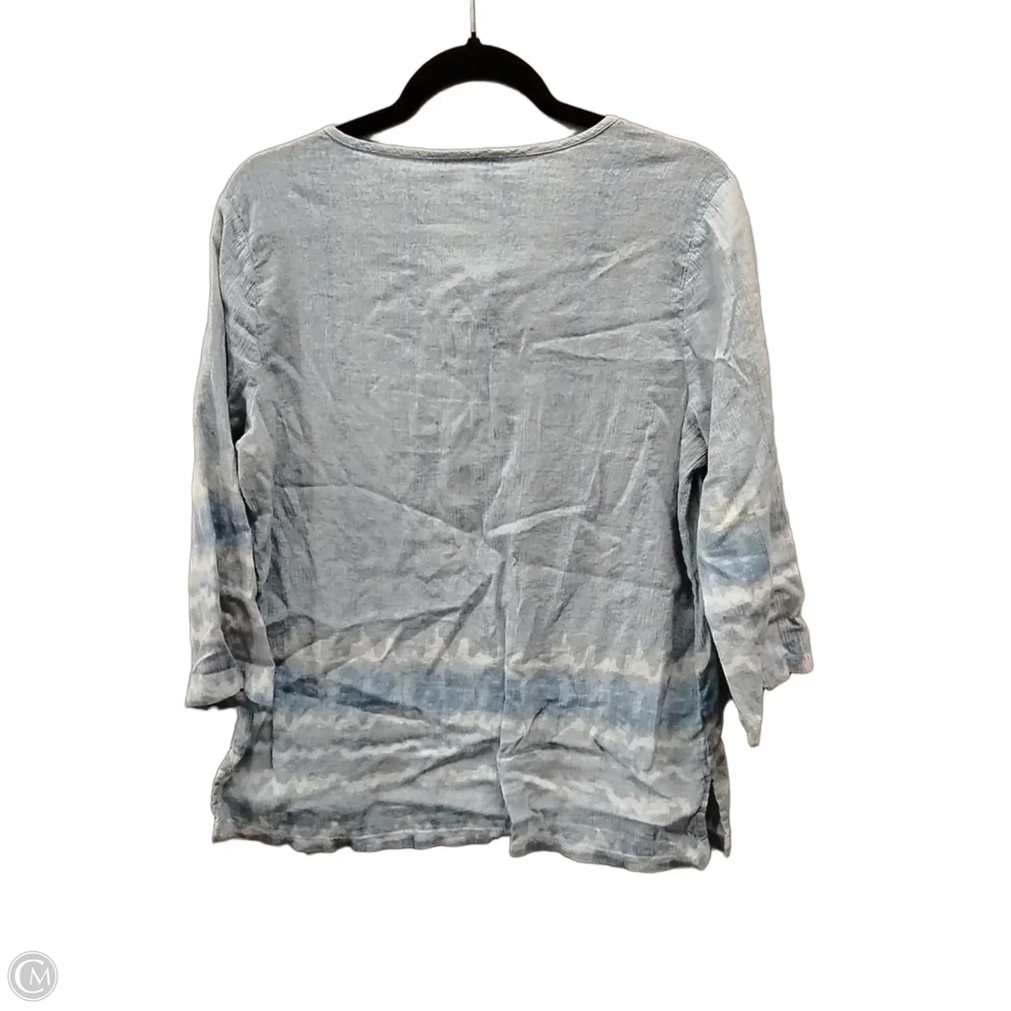 Blouse 3/4 Sleeve By Cathy Daniels In Tie Dye Print, Size: L