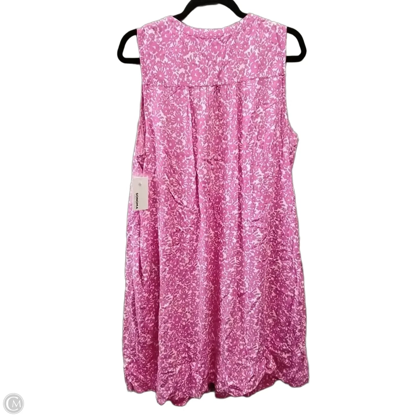 Dress Casual Short By Sonoma In Pink & White, Size: 1x