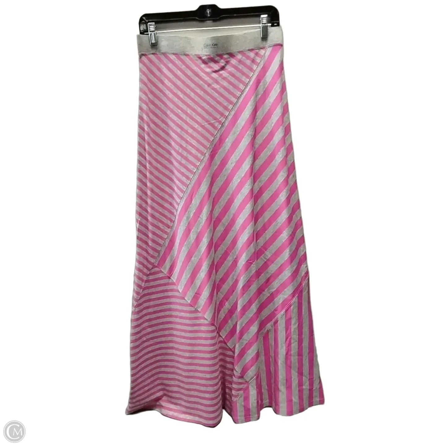 Skirt Maxi By Calvin Klein In Grey & Pink, Size: 10