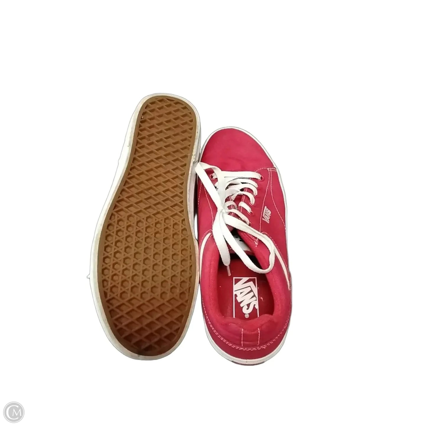 Shoes Sneakers By Vans In Red & White, Size: 10