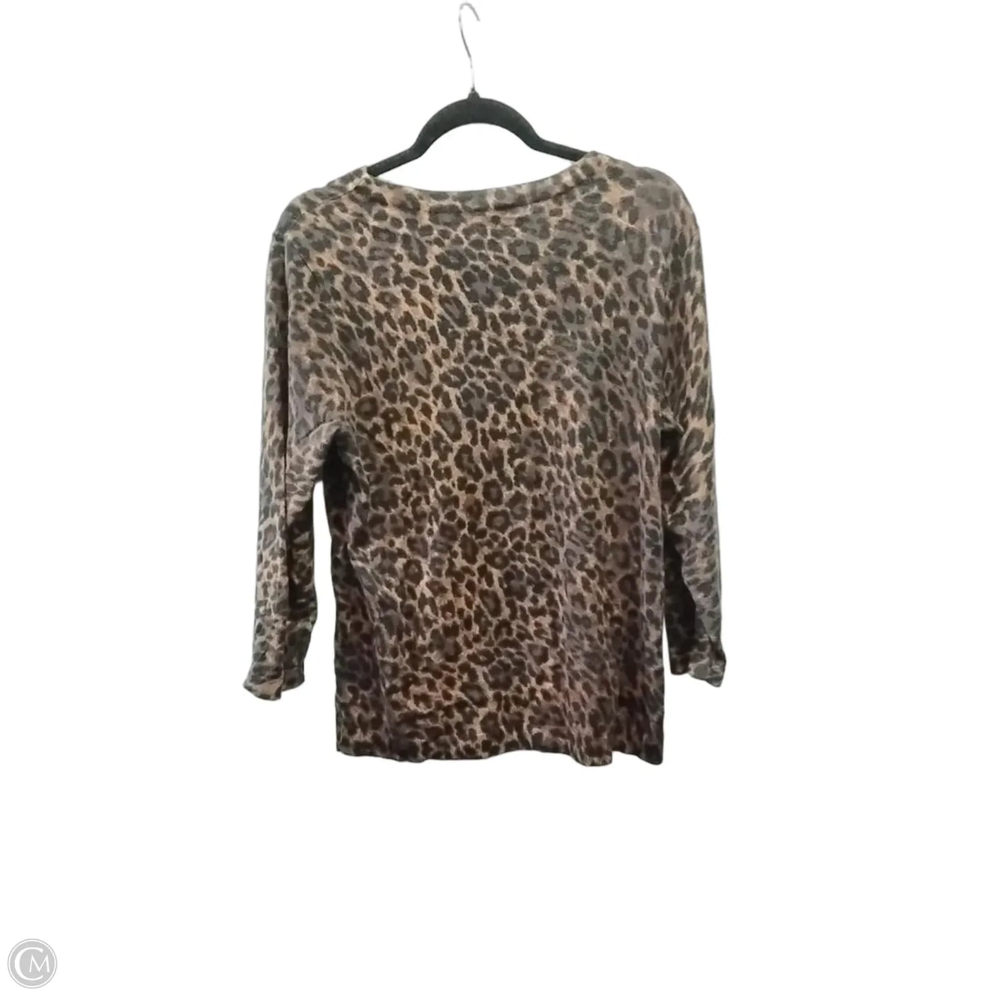 Sweater By Talbots In Leopard Print, Size: L