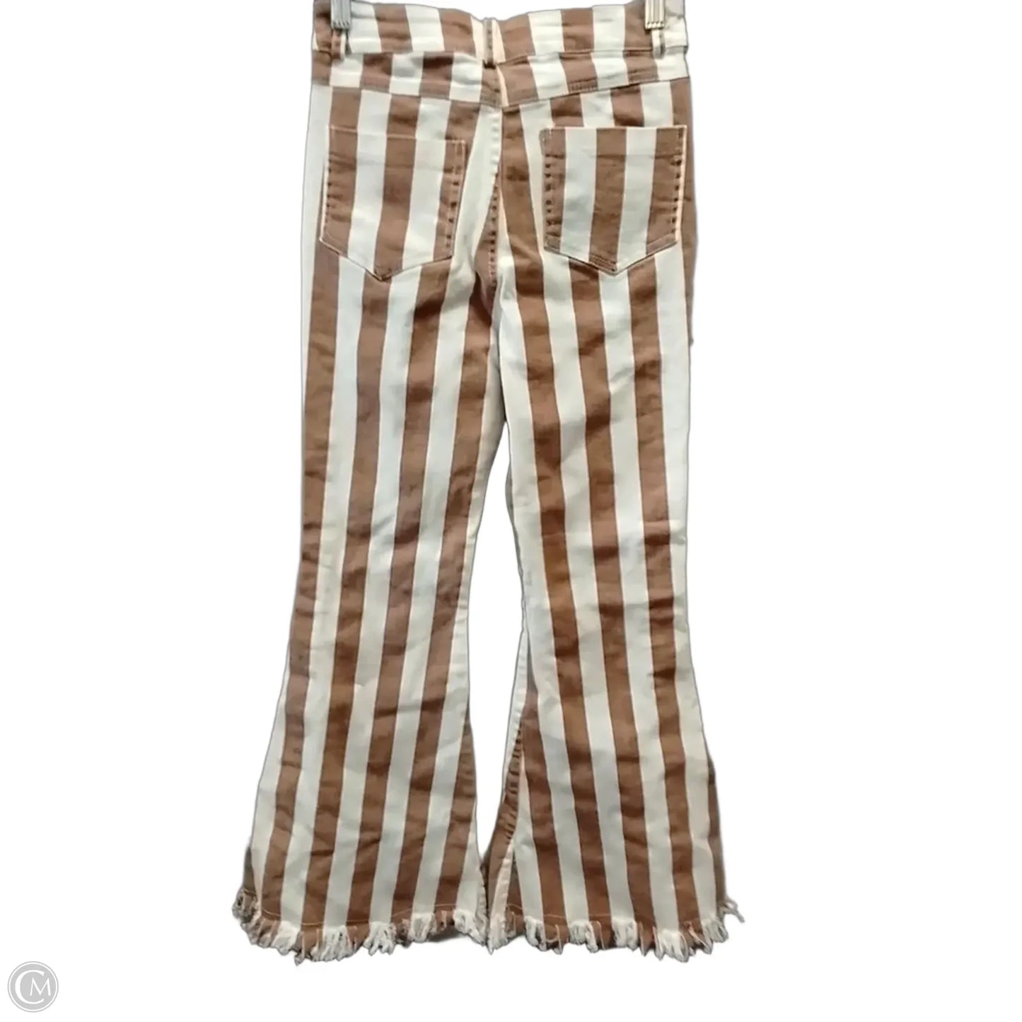 Jeans Flared By Blue B In Striped Pattern, Size: 6