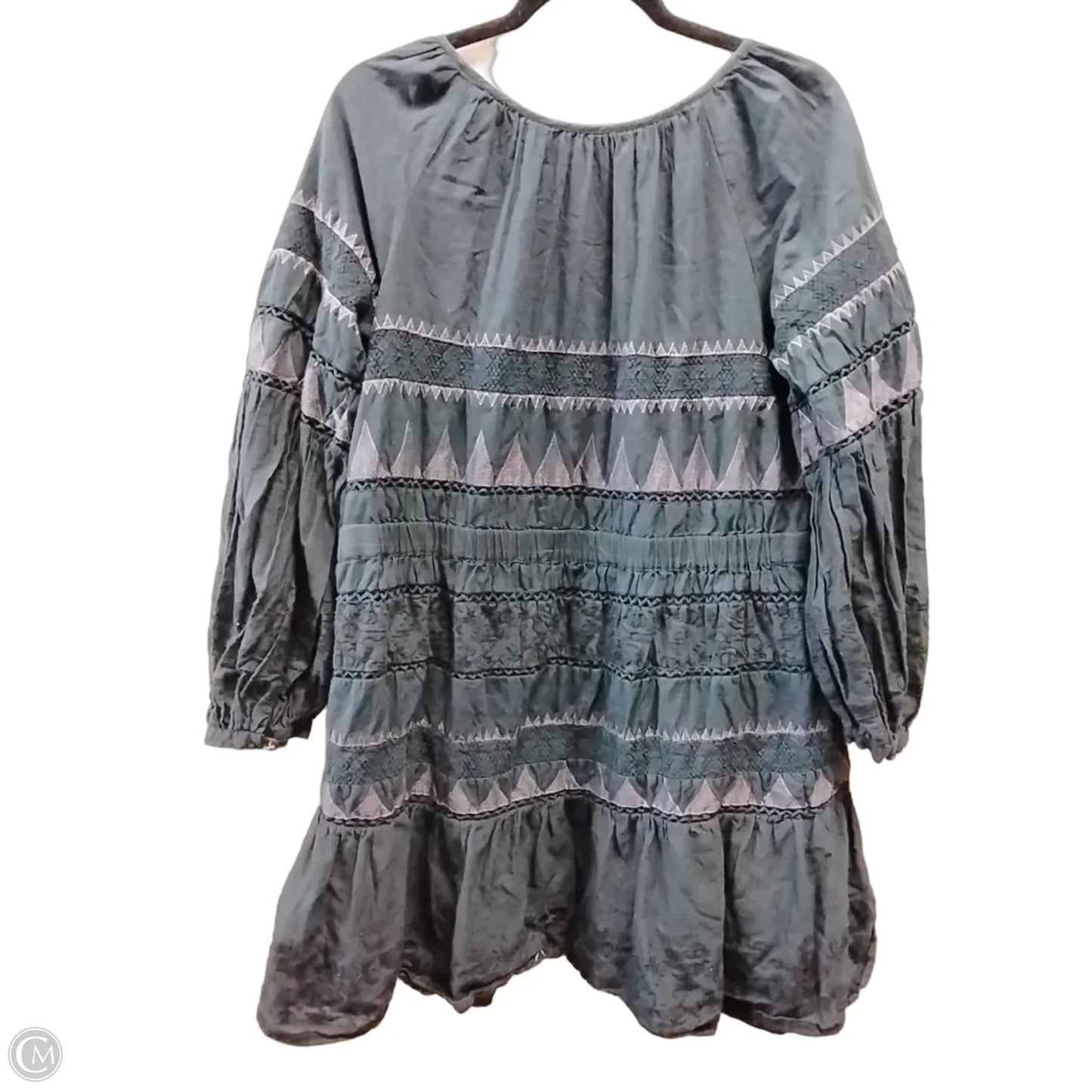 Dress Casual Short By Anthropologie In Blue & Purple, Size: 14