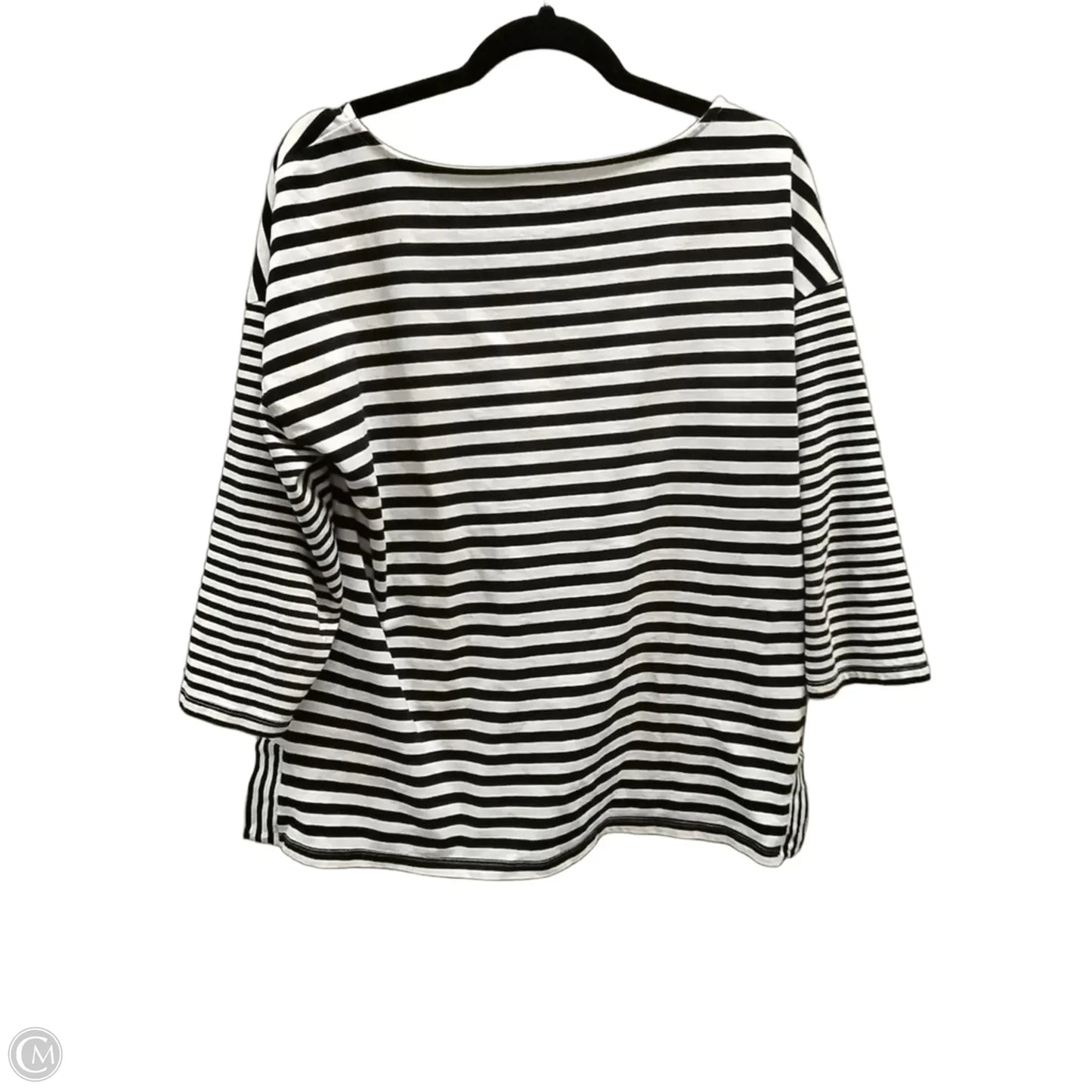 Top Long Sleeve By Talbots In Striped Pattern, Size: L