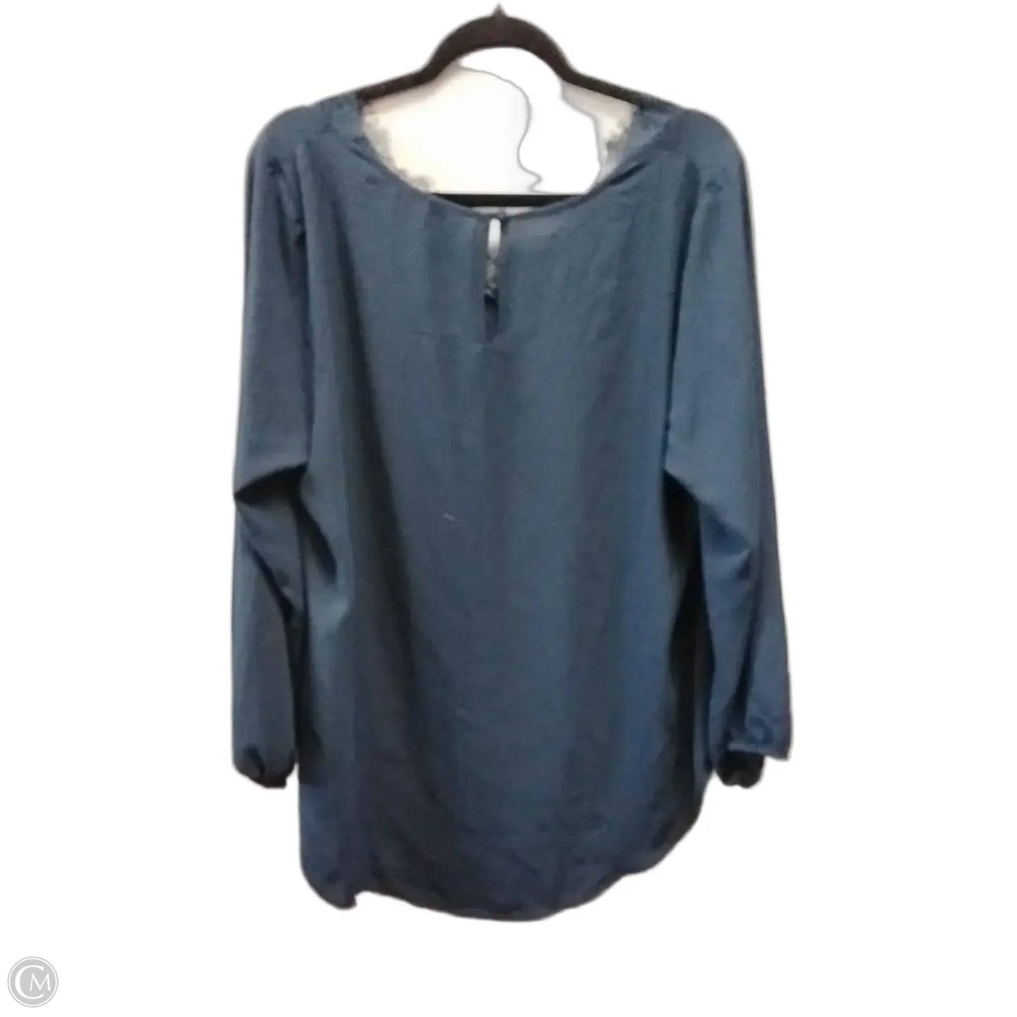 Blouse Long Sleeve By Papermoon In Navy, Size: 1x