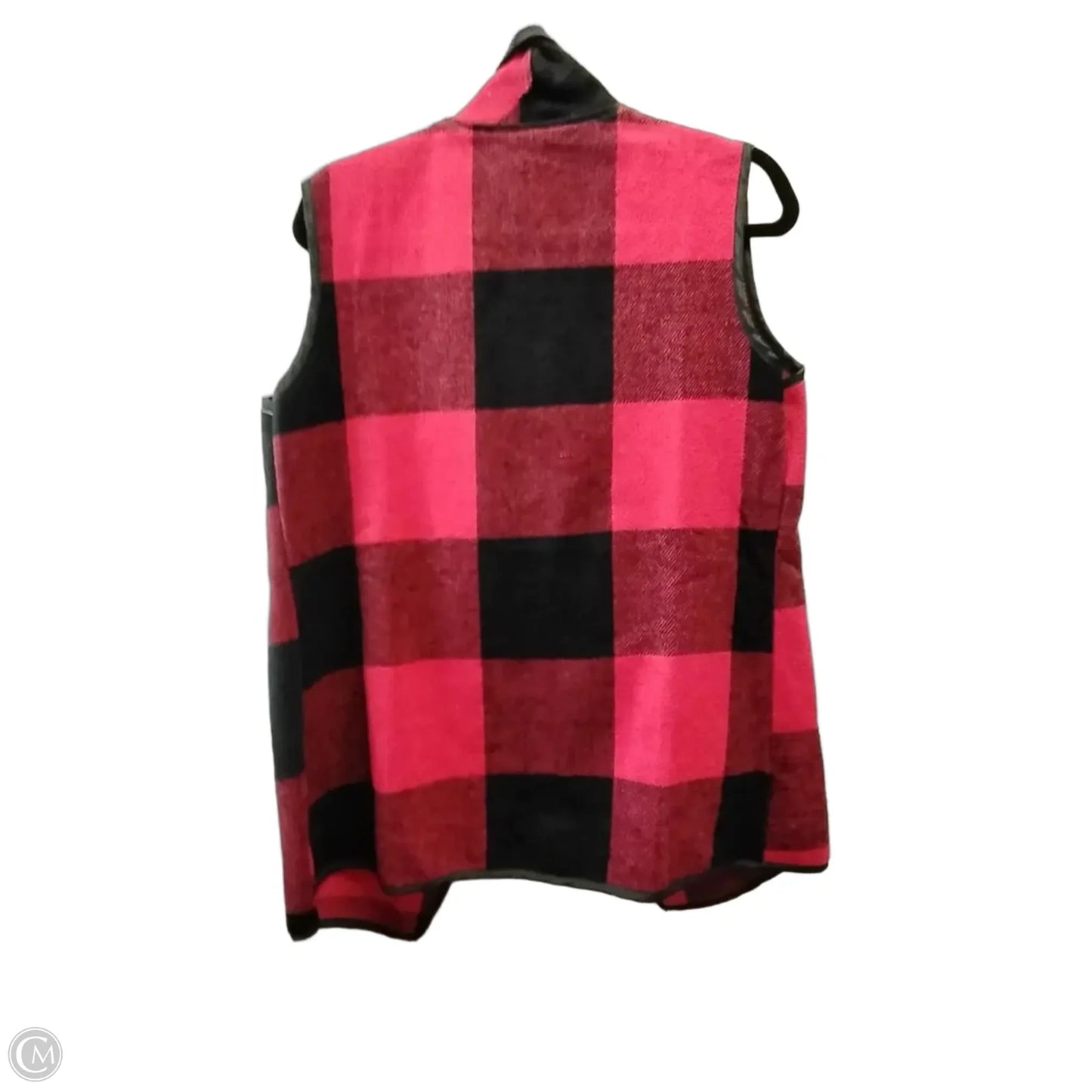 Vest Fleece By Clothes Mentor In Plaid Pattern, Size: S