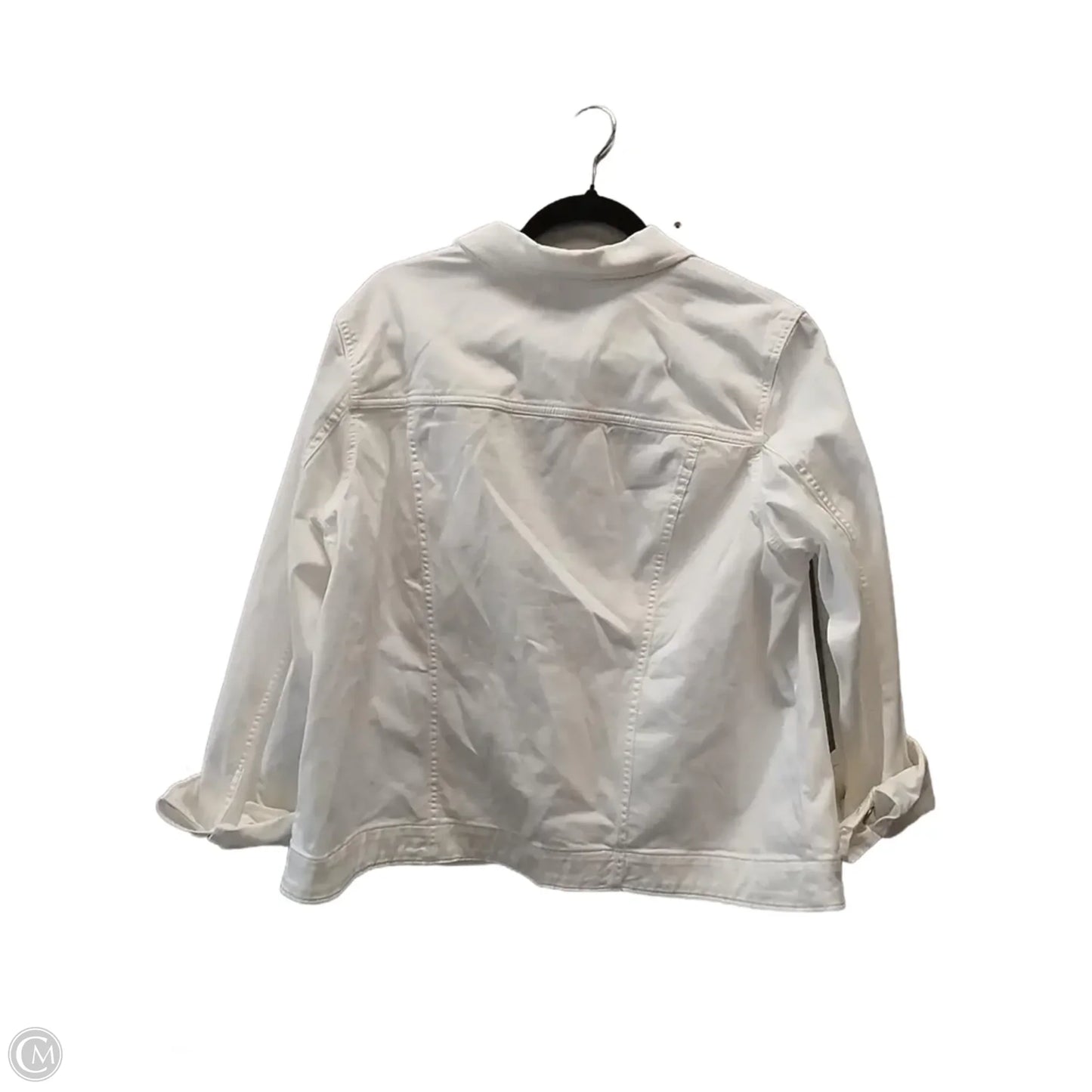 Jacket Denim By Croft And Barrow In White, Size: Xxl