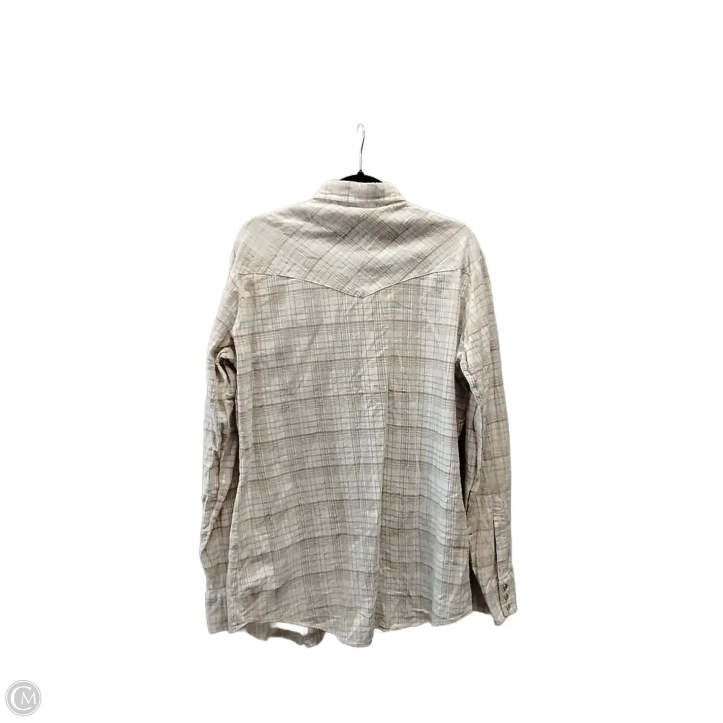 Top Long Sleeve By Lee In Plaid Pattern, Size: L