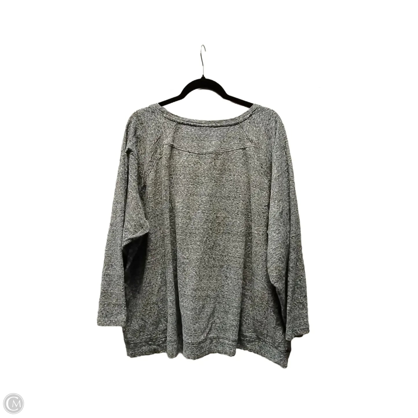 Sweatshirt Crewneck By Cato In Grey, Size: 4x