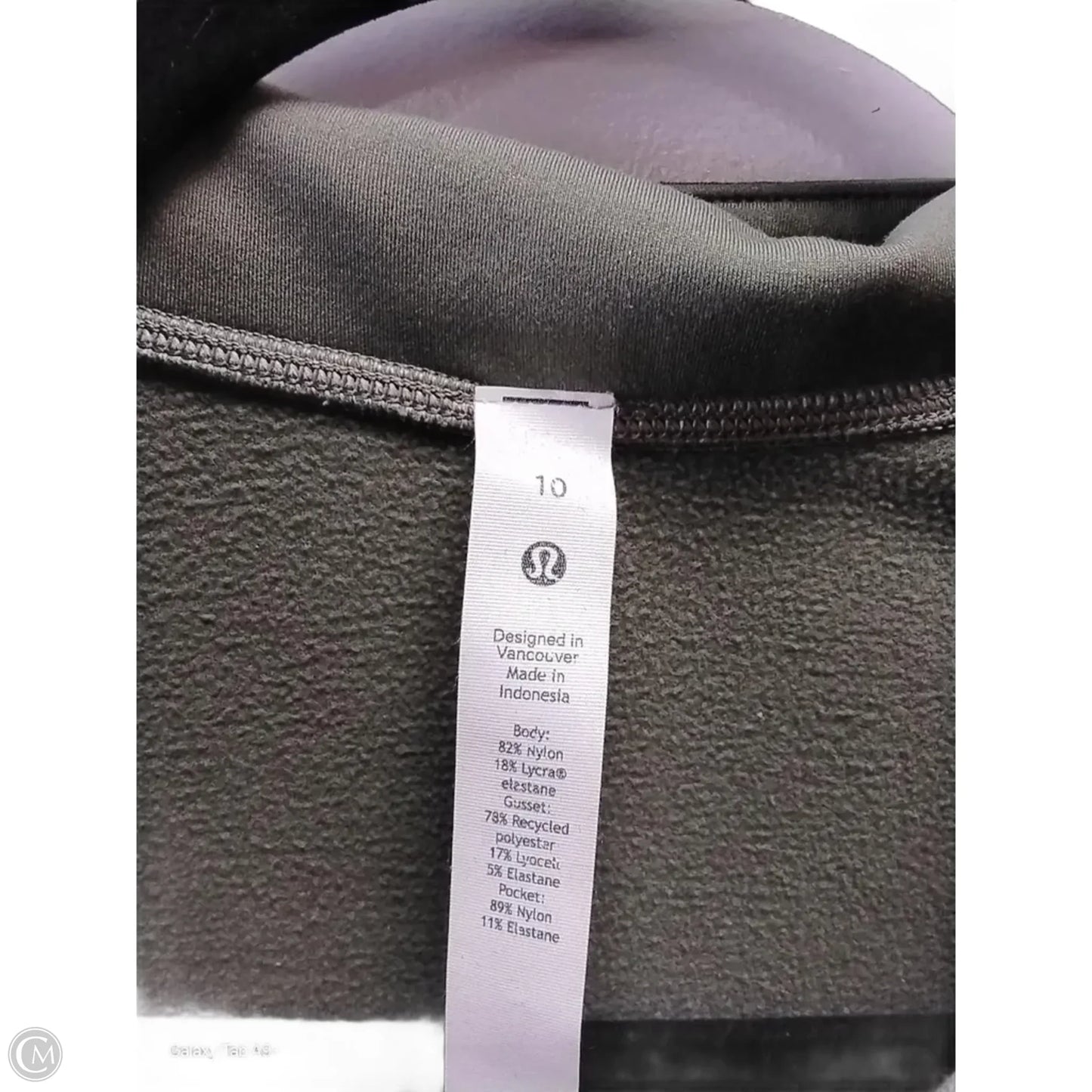 Sweatshirt Collar By Lululemon In Green, Size: 10