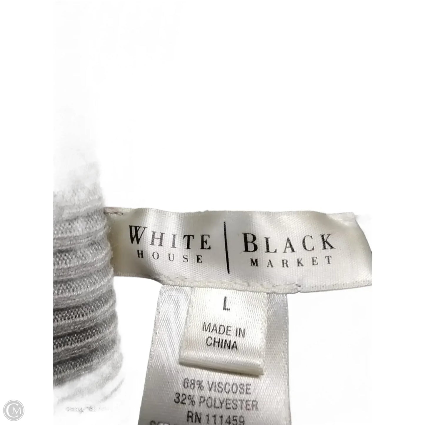 Sweater Short Sleeve By White House Black Market In Grey, Size: L