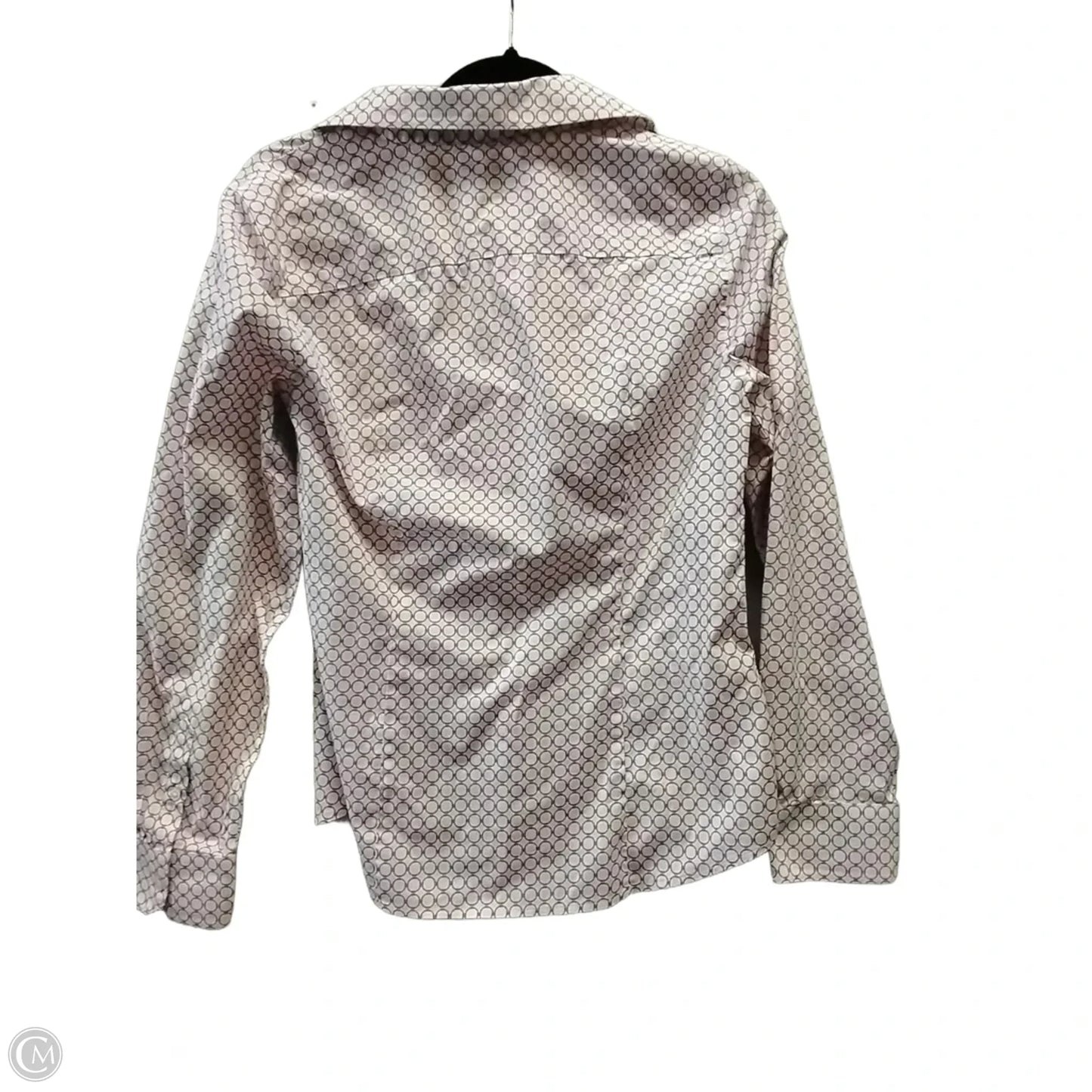 Blouse Long Sleeve By Talbots In Purple & White, Size: 8