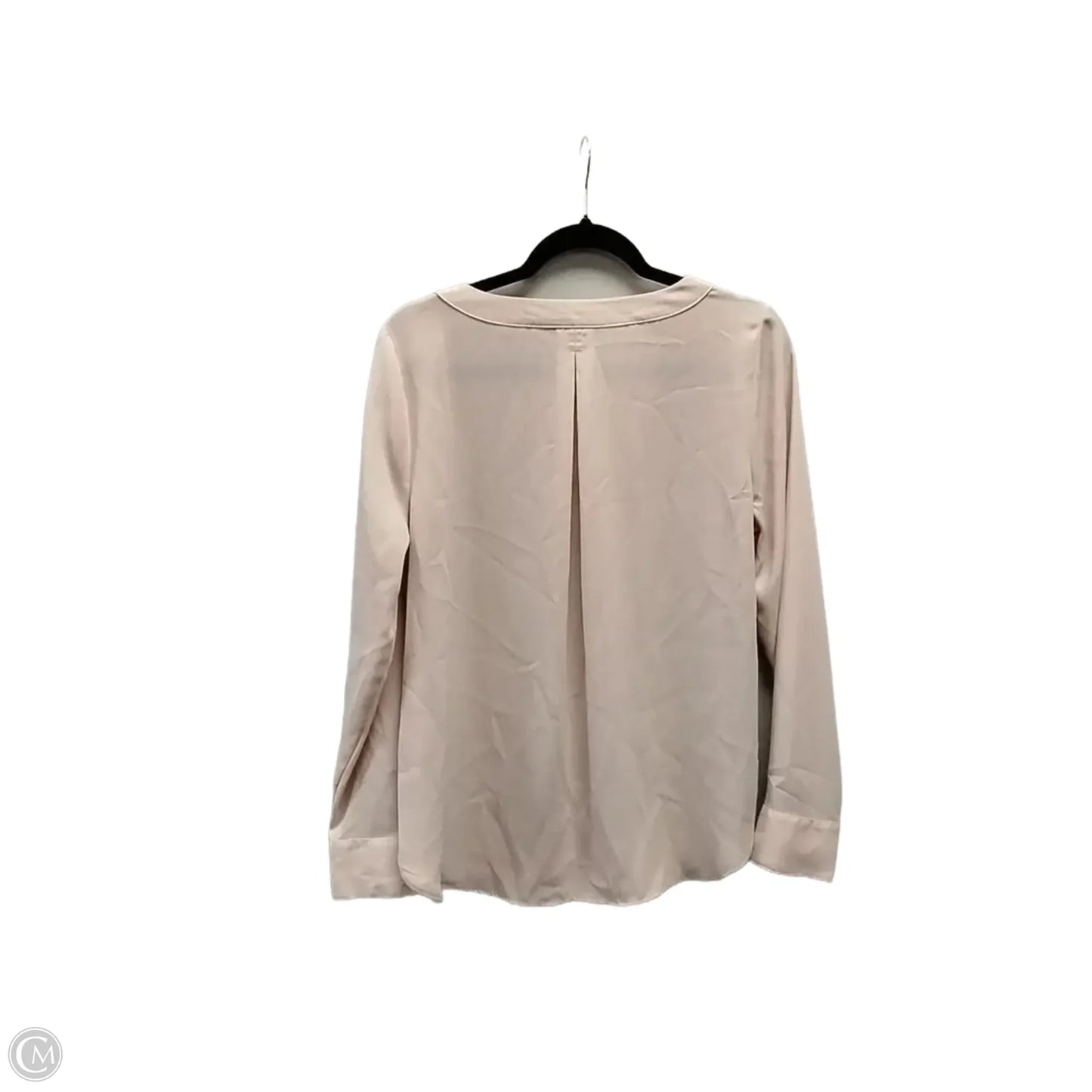 Blouse Long Sleeve By Banana Republic In Pink, Size: M