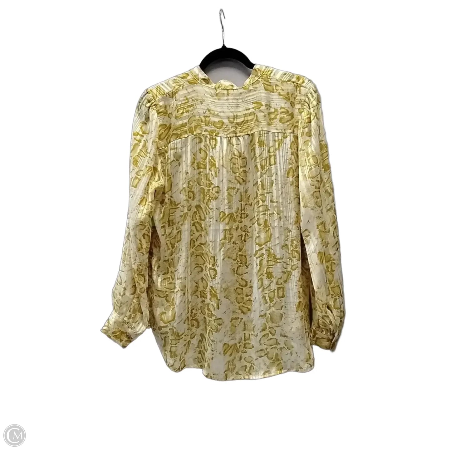 Blouse Long Sleeve By Simply Vera In Yellow, Size: M