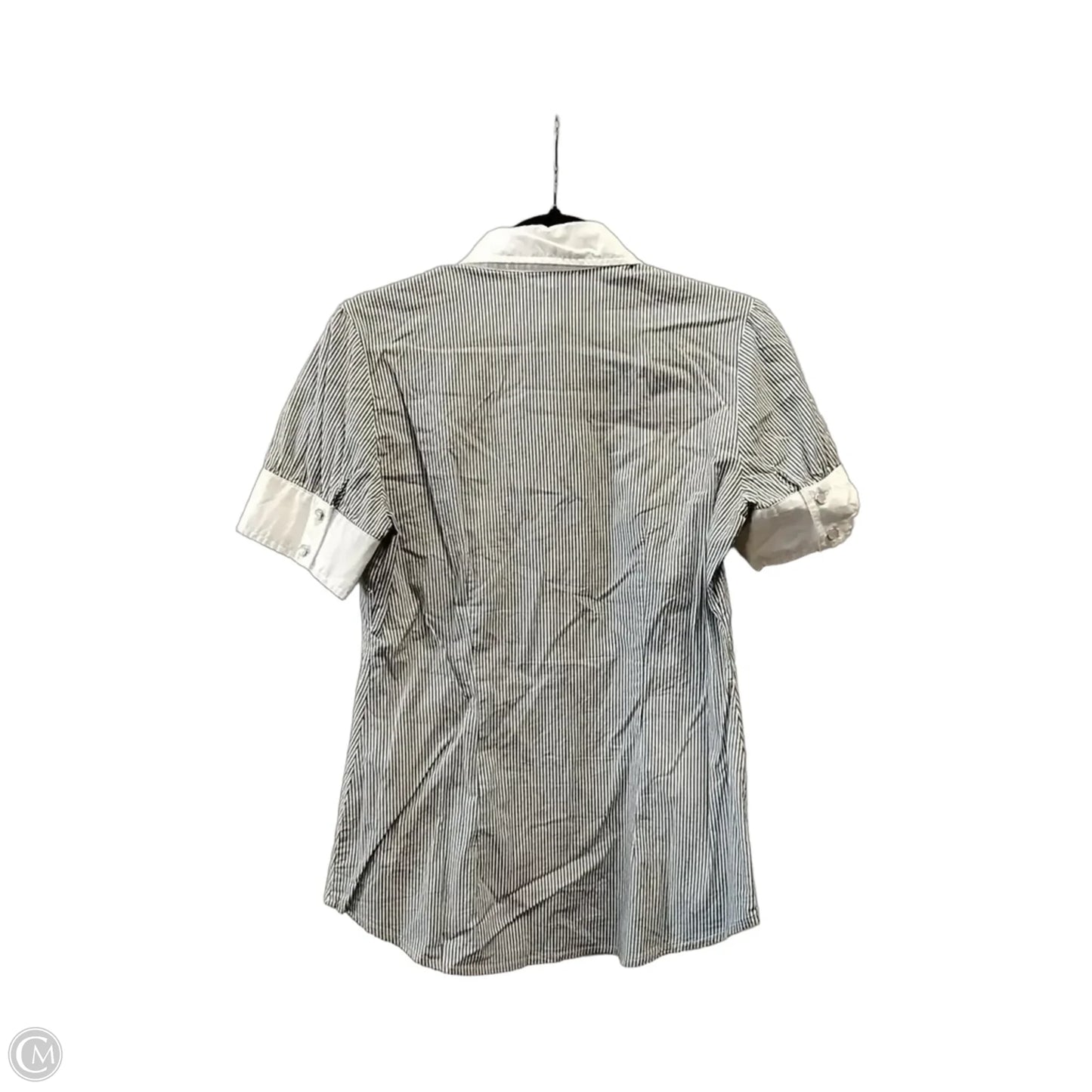 Blouse Short Sleeve By Speechless In Striped Pattern, Size: L