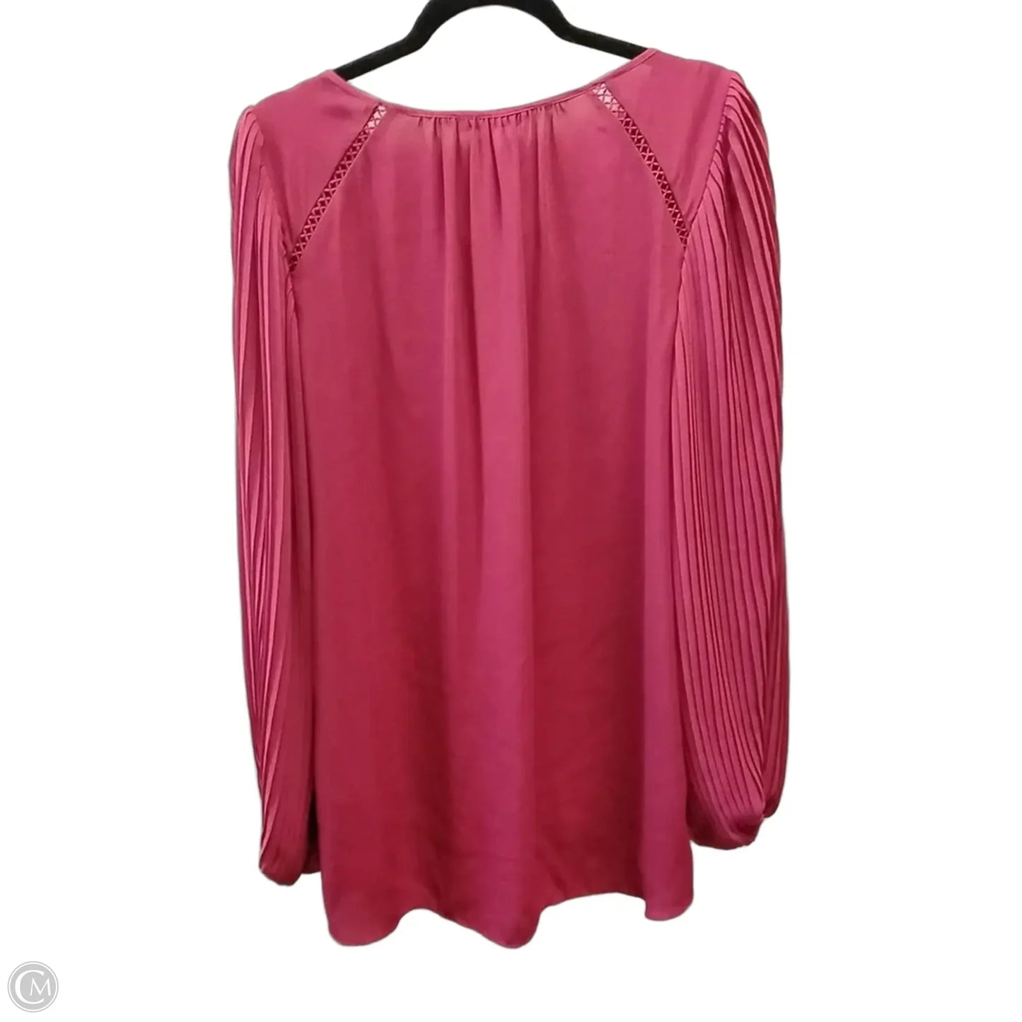 Blouse Long Sleeve By White House Black Market In Red, Size: L