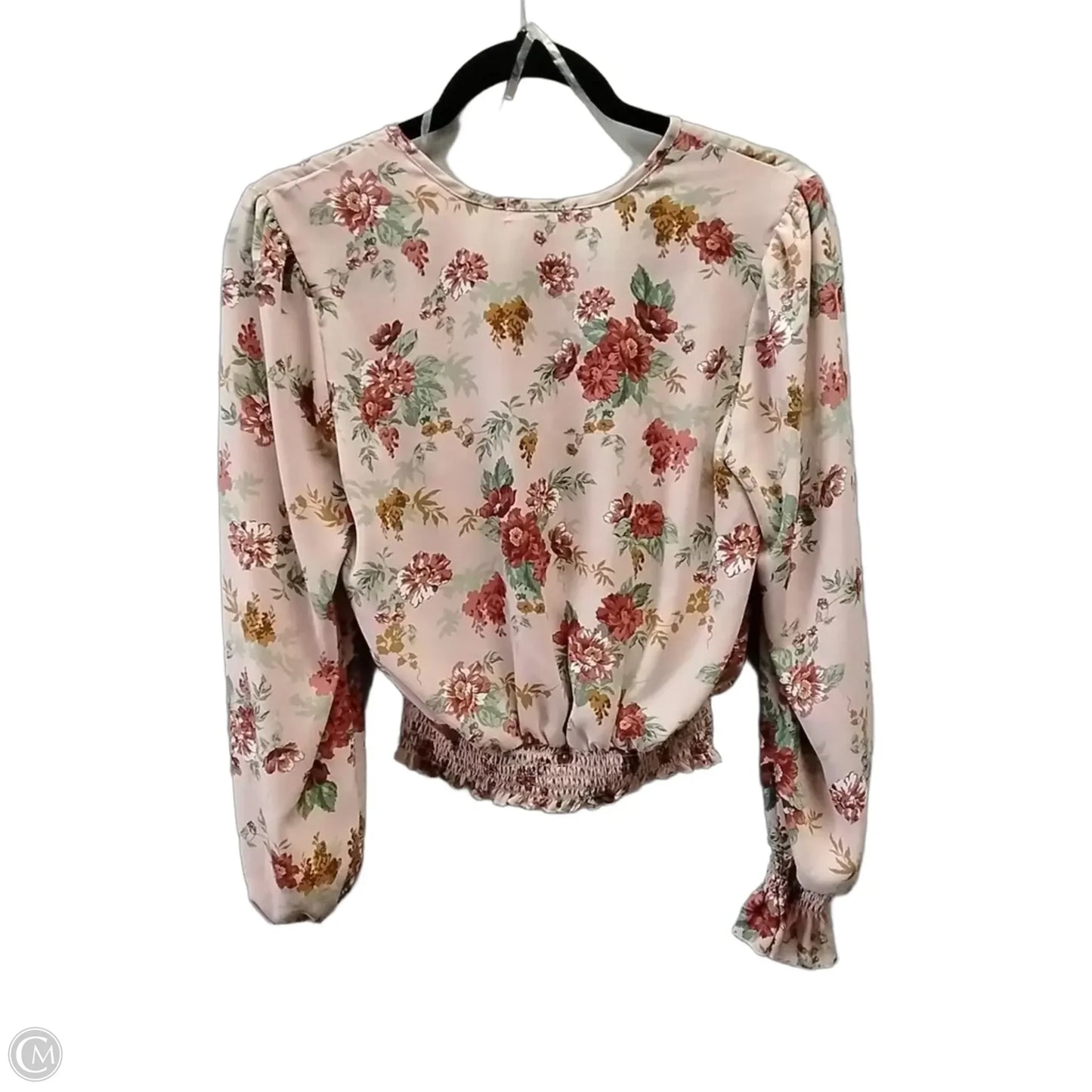 Blouse Long Sleeve By Ultra Flirt In Floral Print, Size: S