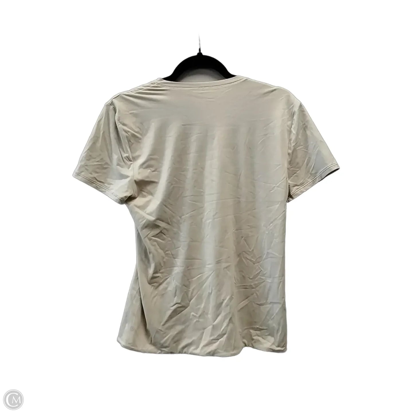 Athletic Top Short Sleeve By Lululemon In Tan, Size: L