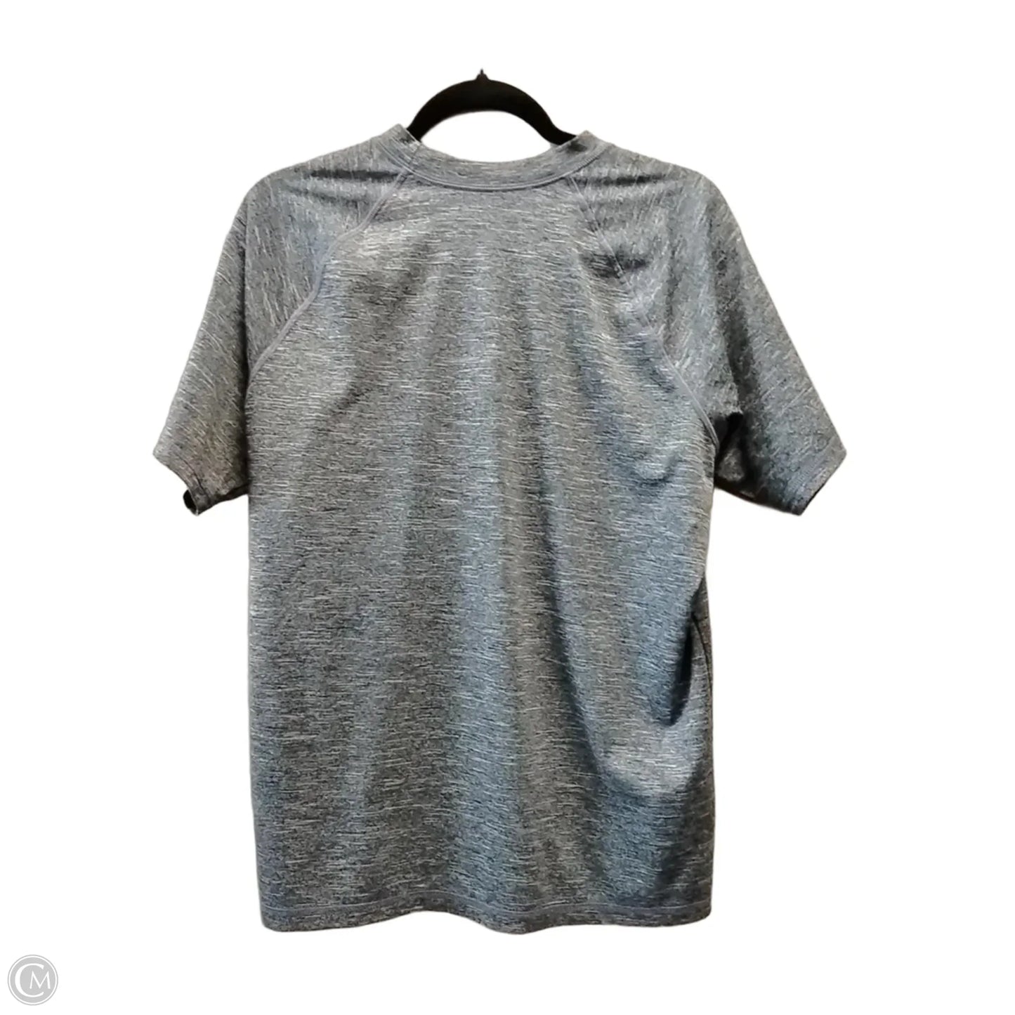 Athletic Top Short Sleeve By Nike In Grey, Size: M