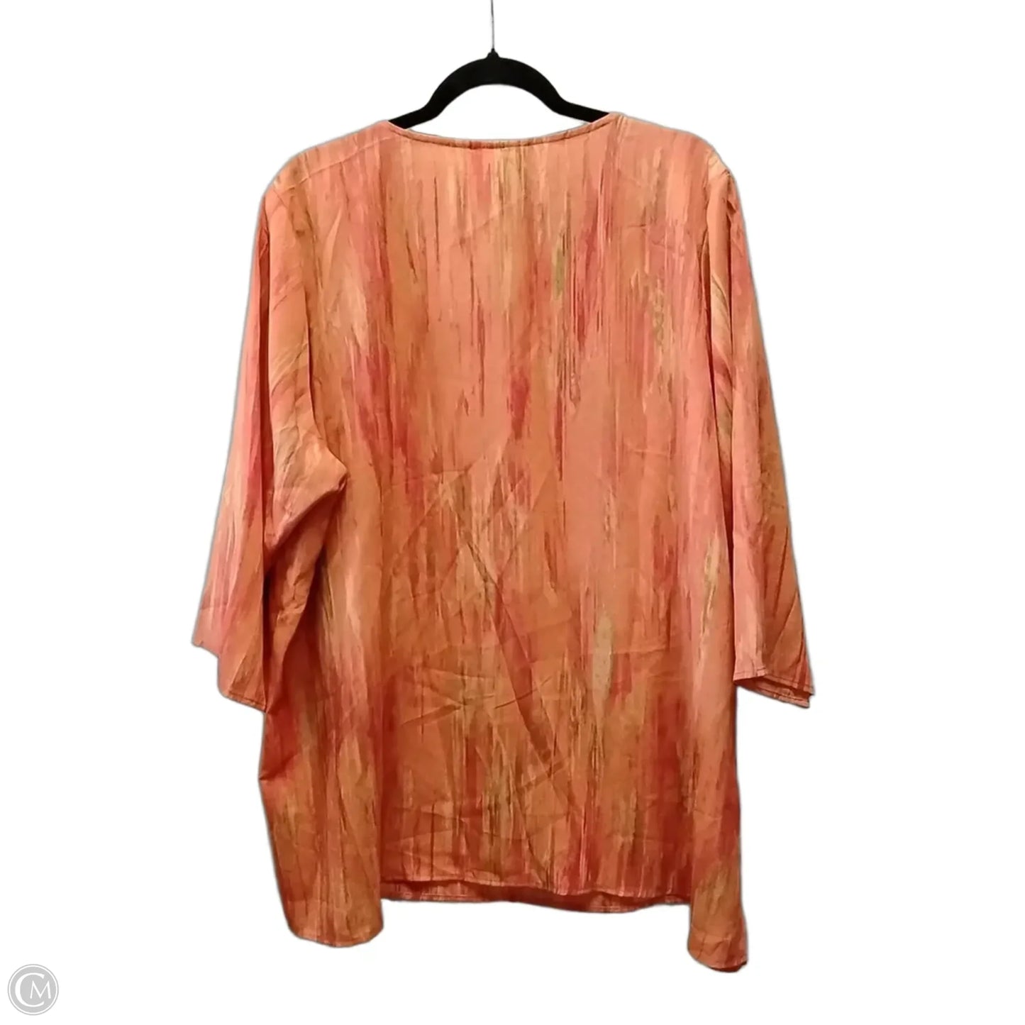 Blouse Long Sleeve By Belle By Kim Gravel In Orange, Size: 2x