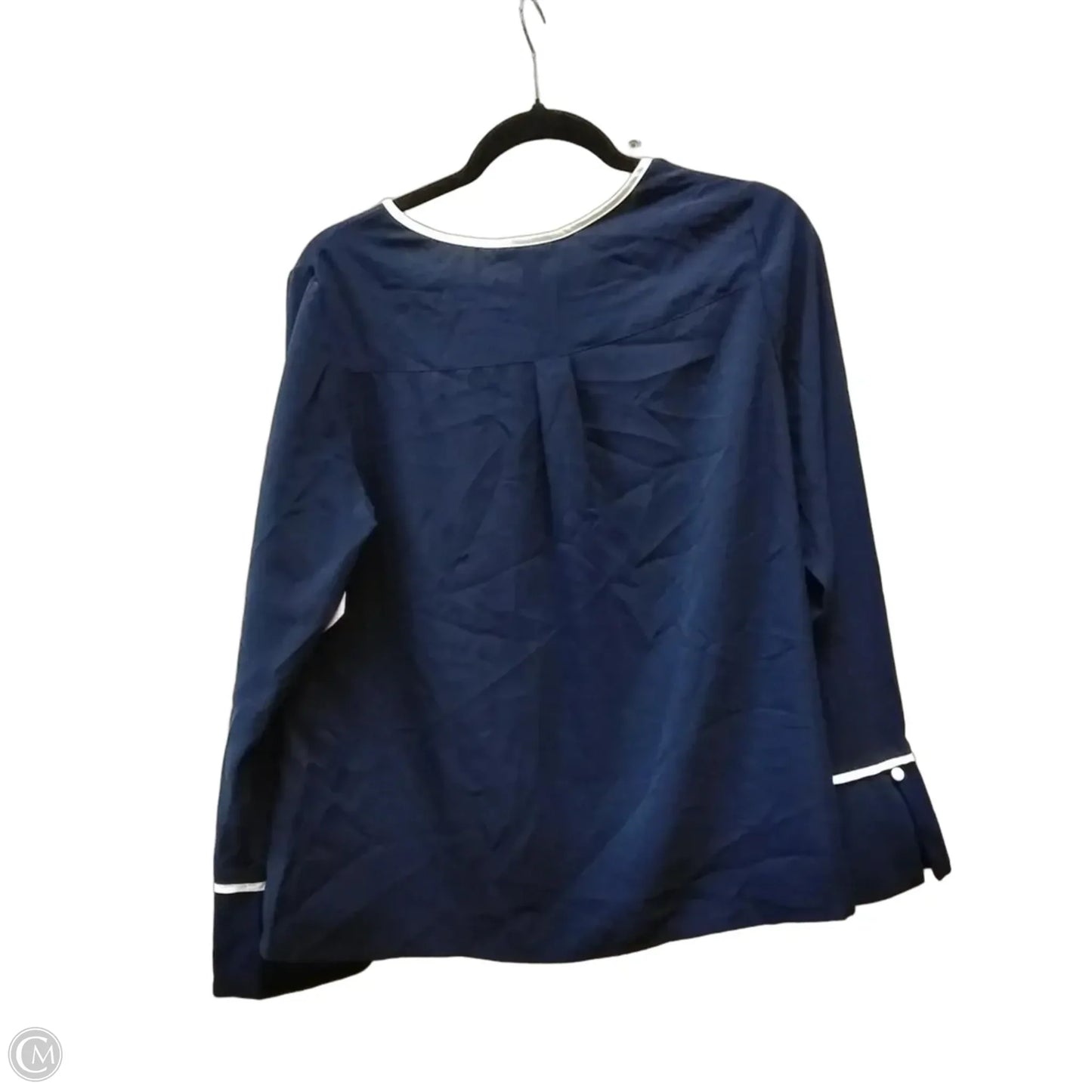 Blouse Long Sleeve By Hawthorn In Blue, Size: S