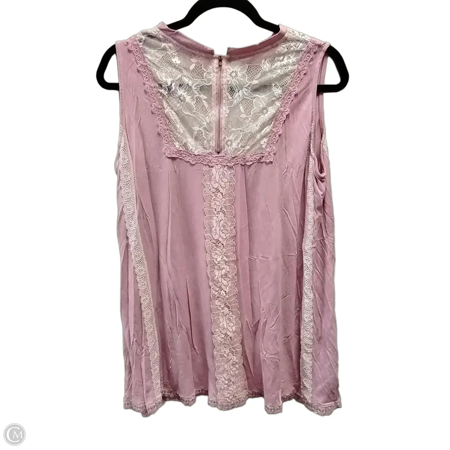 Top Sleeveless By Pol In Pink, Size: L