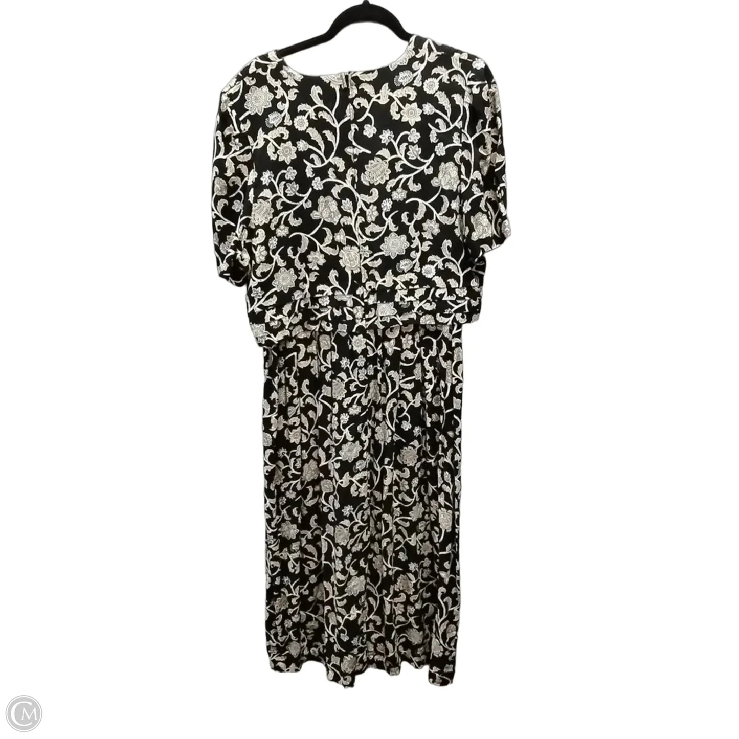 Dress Casual Maxi By Kathy Lee In Black & Cream, Size: 14