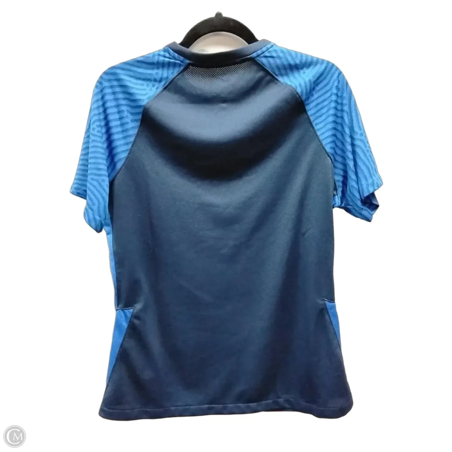 Athletic Top Short Sleeve By Nike In Blue, Size: L