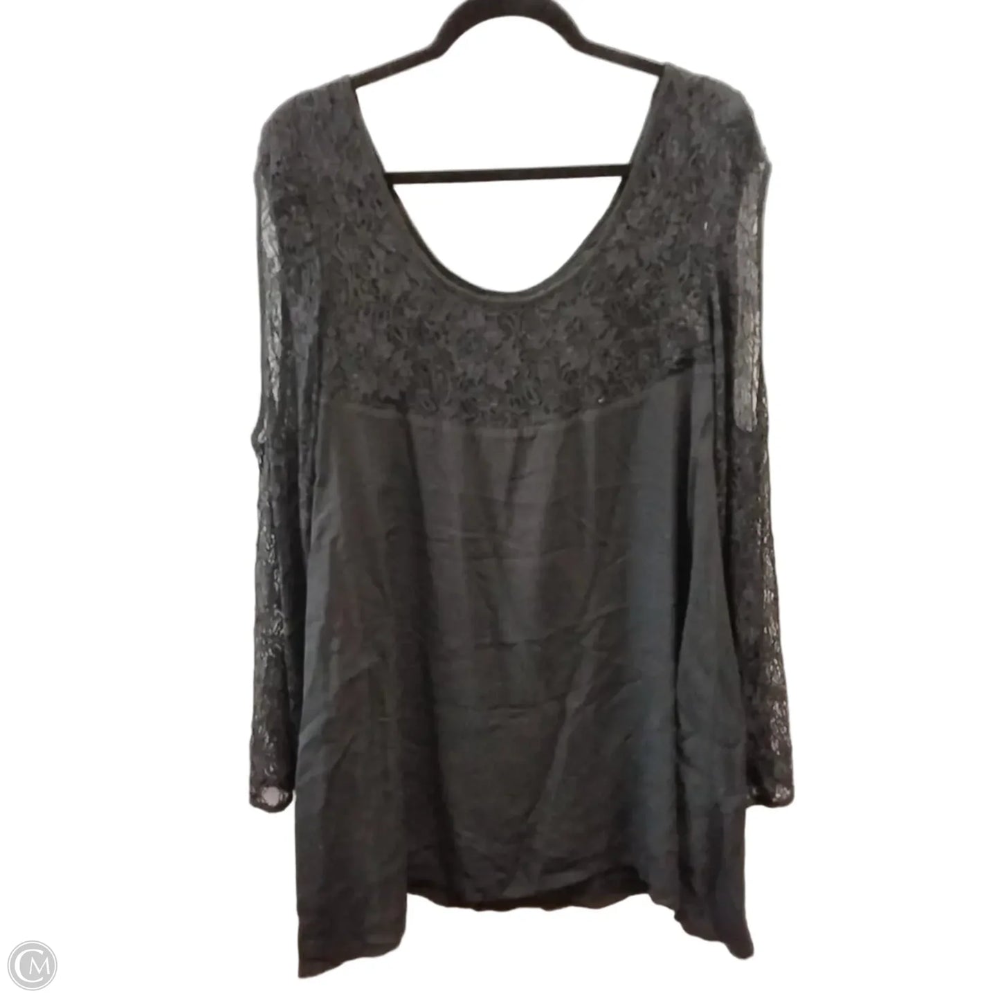 Blouse Long Sleeve By Minkpink In Black, Size: M