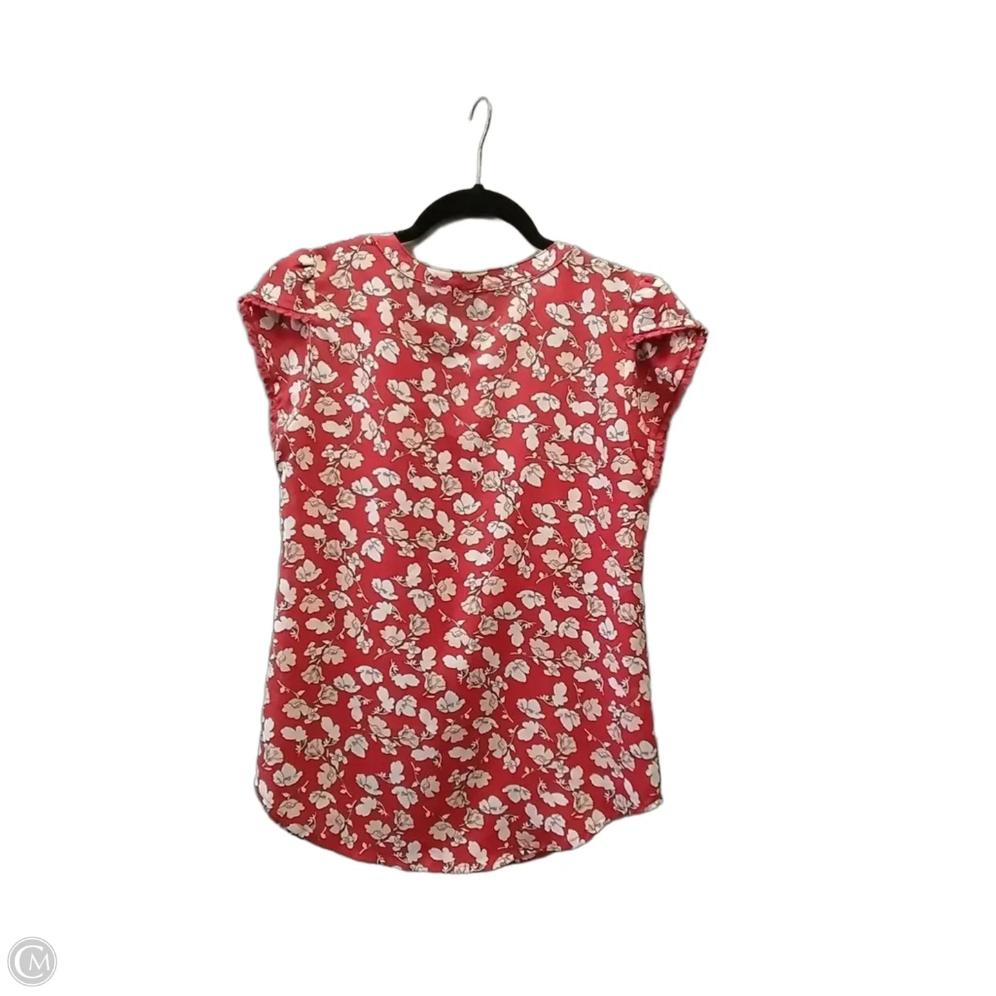 Blouse Short Sleeve By Clothes Mentor In Red, Size: Xs